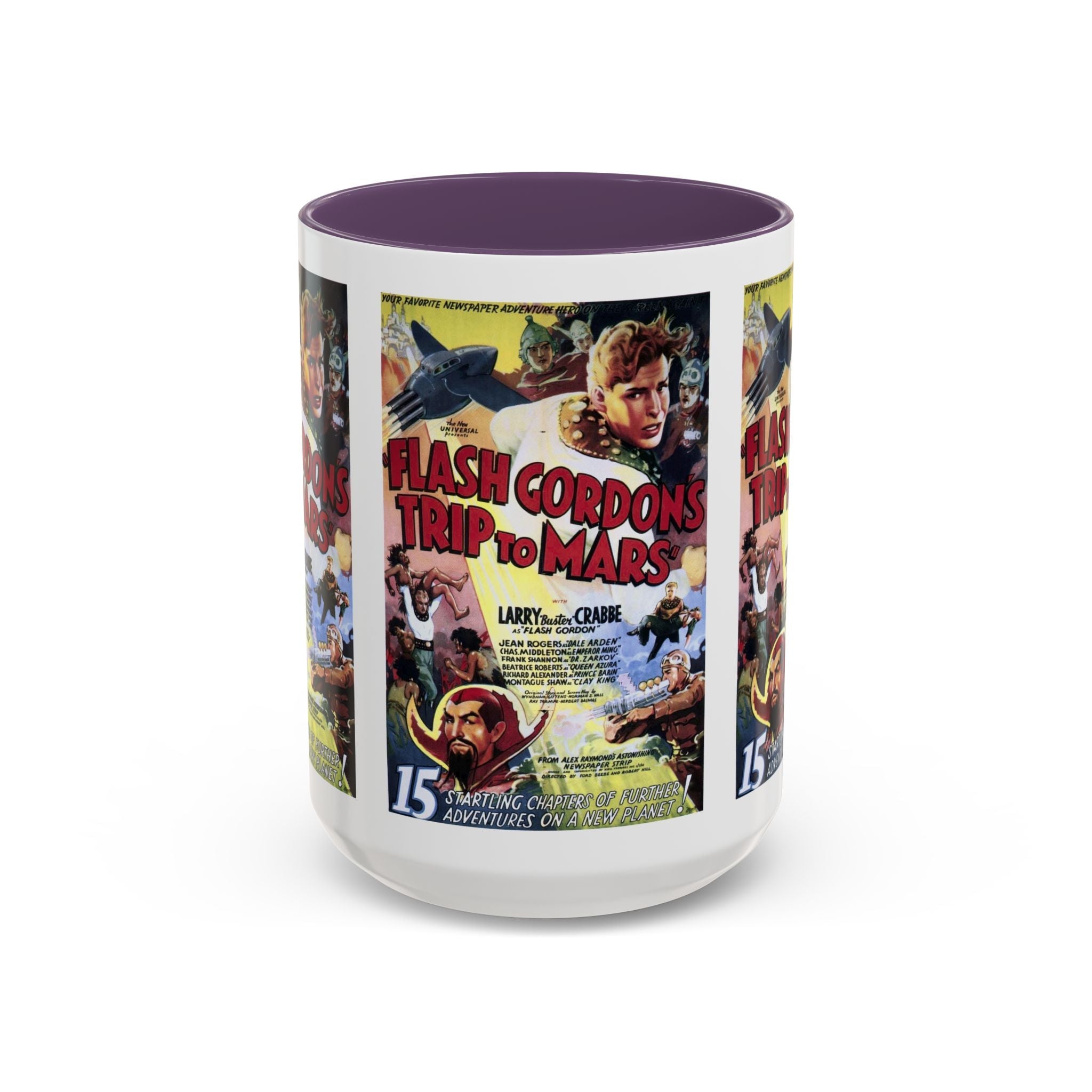 Cult Classic Movie Poster Art Accent Coffee Mug (11, 15oz) - Flash Gordon's Trip To Mars 1938 - POPvault