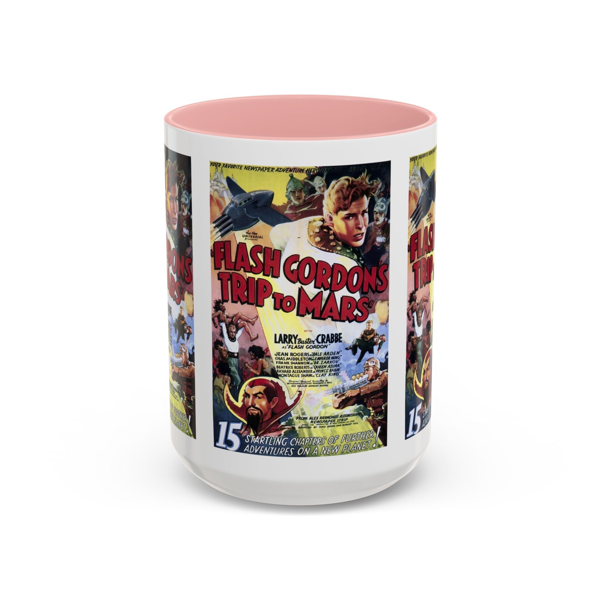 Cult Classic Movie Poster Art Accent Coffee Mug (11, 15oz) - Flash Gordon's Trip To Mars 1938 - POPvault