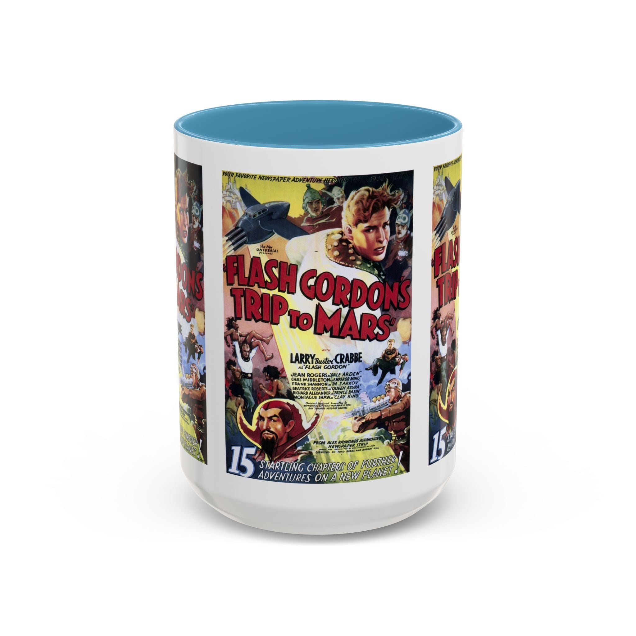 Cult Classic Movie Poster Art Accent Coffee Mug (11, 15oz) - Flash Gordon's Trip To Mars 1938 - POPvault