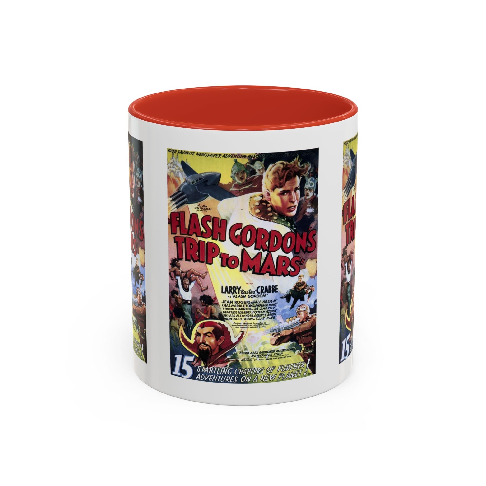 Cult Classic Movie Poster Art Accent Coffee Mug (11, 15oz) - Flash Gordon's Trip To Mars 1938 - POPvault