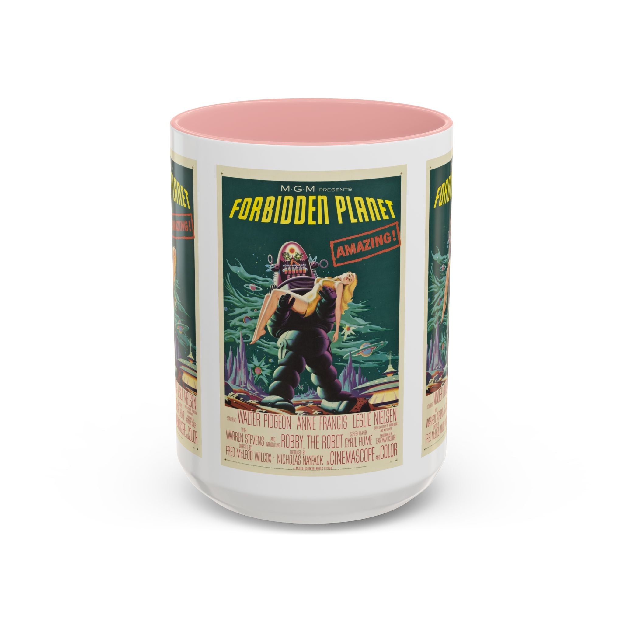 Cult Classic Movie Poster Art Accent Coffee Mug (11, 15oz) - Forbidden Planet 1956 - POPvault