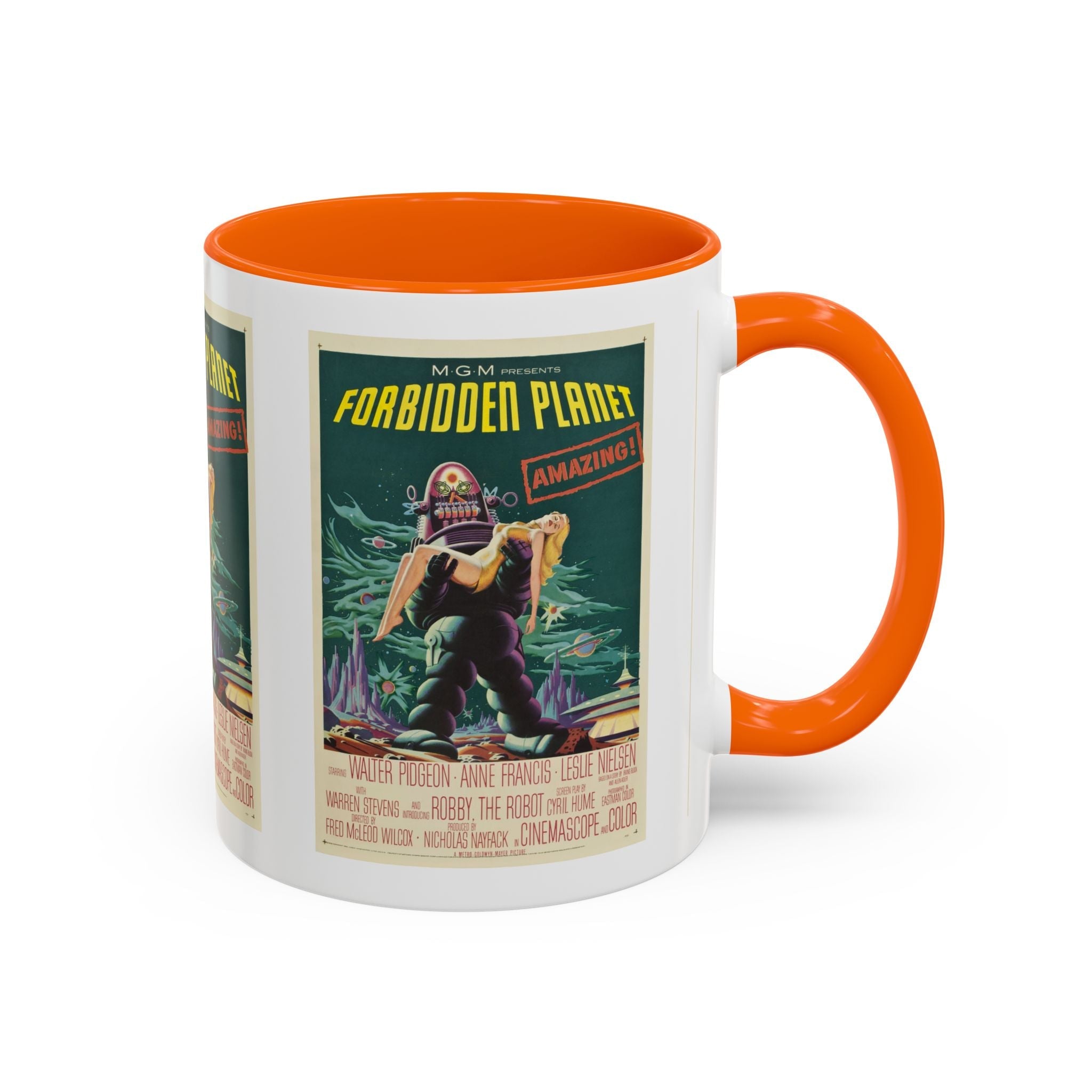 Cult Classic Movie Poster Art Accent Coffee Mug (11, 15oz) - Forbidden Planet 1956 - POPvault