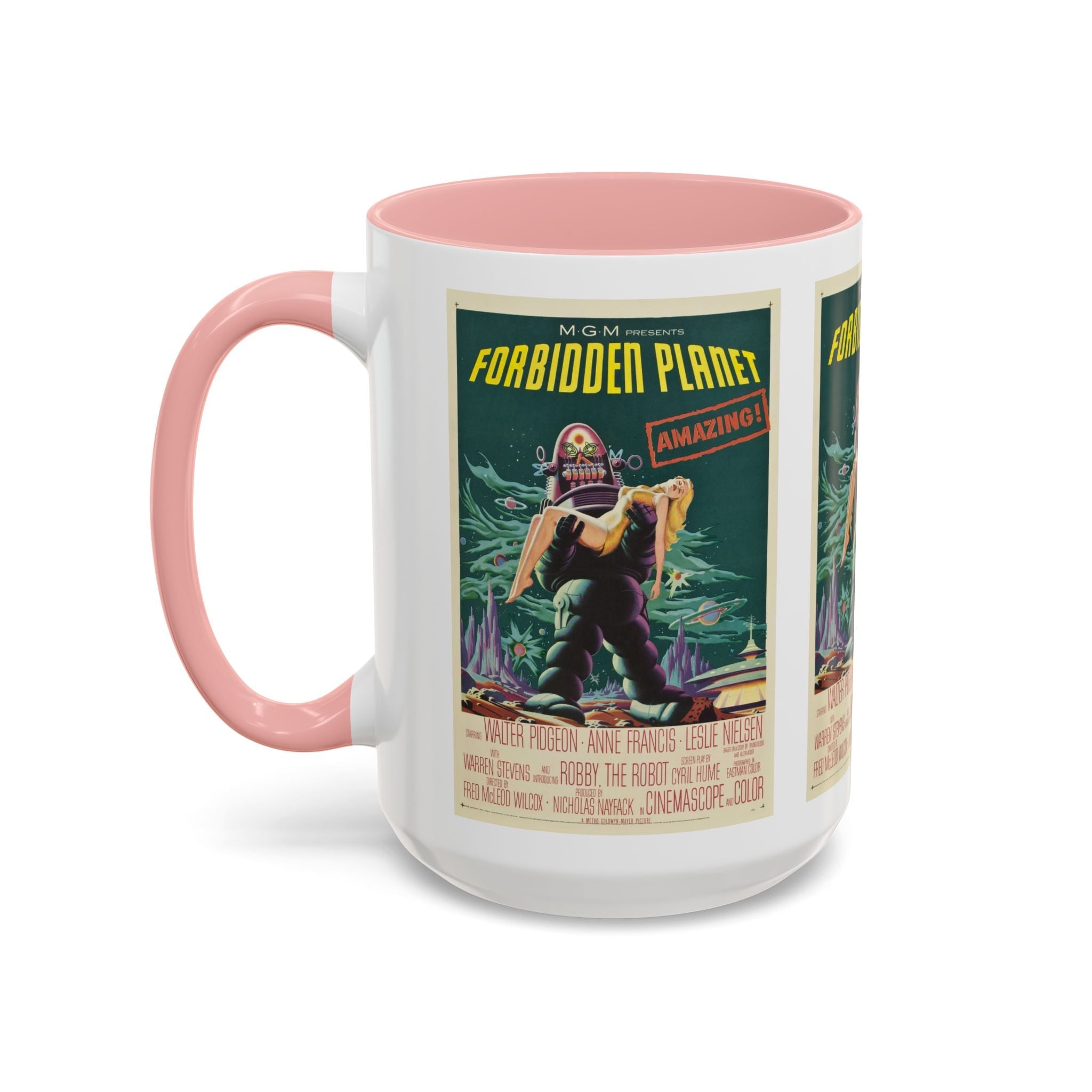 Cult Classic Movie Poster Art Accent Coffee Mug (11, 15oz) - Forbidden Planet 1956 - POPvault