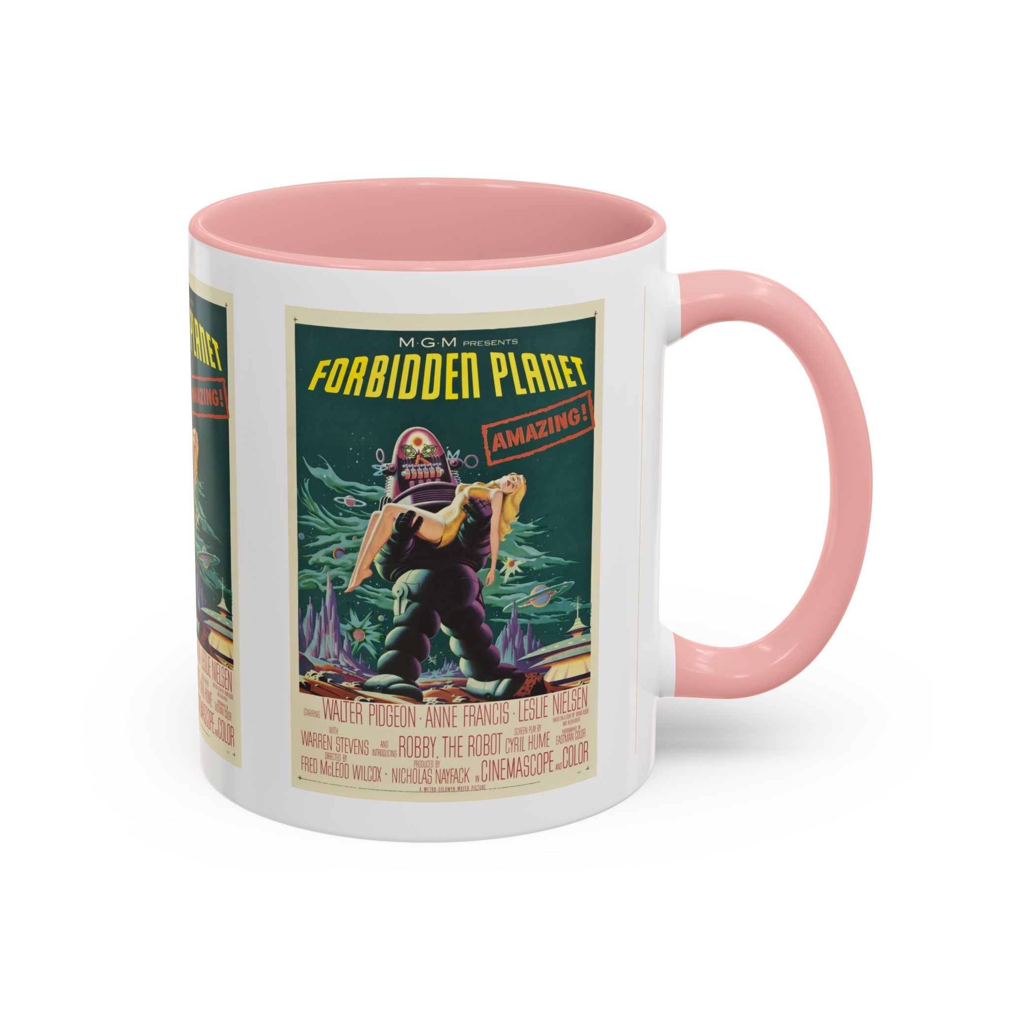 Cult Classic Movie Poster Art Accent Coffee Mug (11, 15oz) - Forbidden Planet 1956 - POPvault