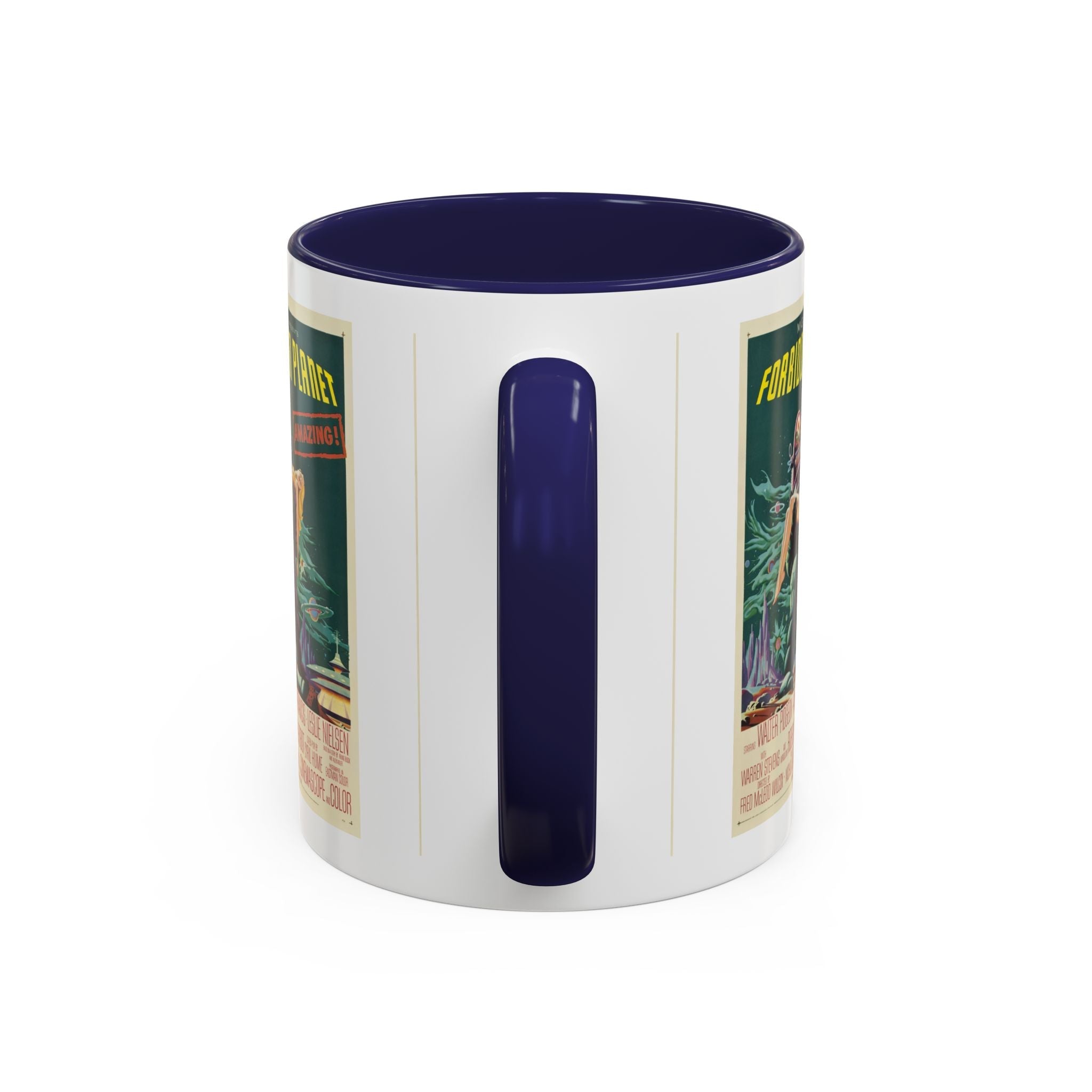 Cult Classic Movie Poster Art Accent Coffee Mug (11, 15oz) - Forbidden Planet 1956 - POPvault
