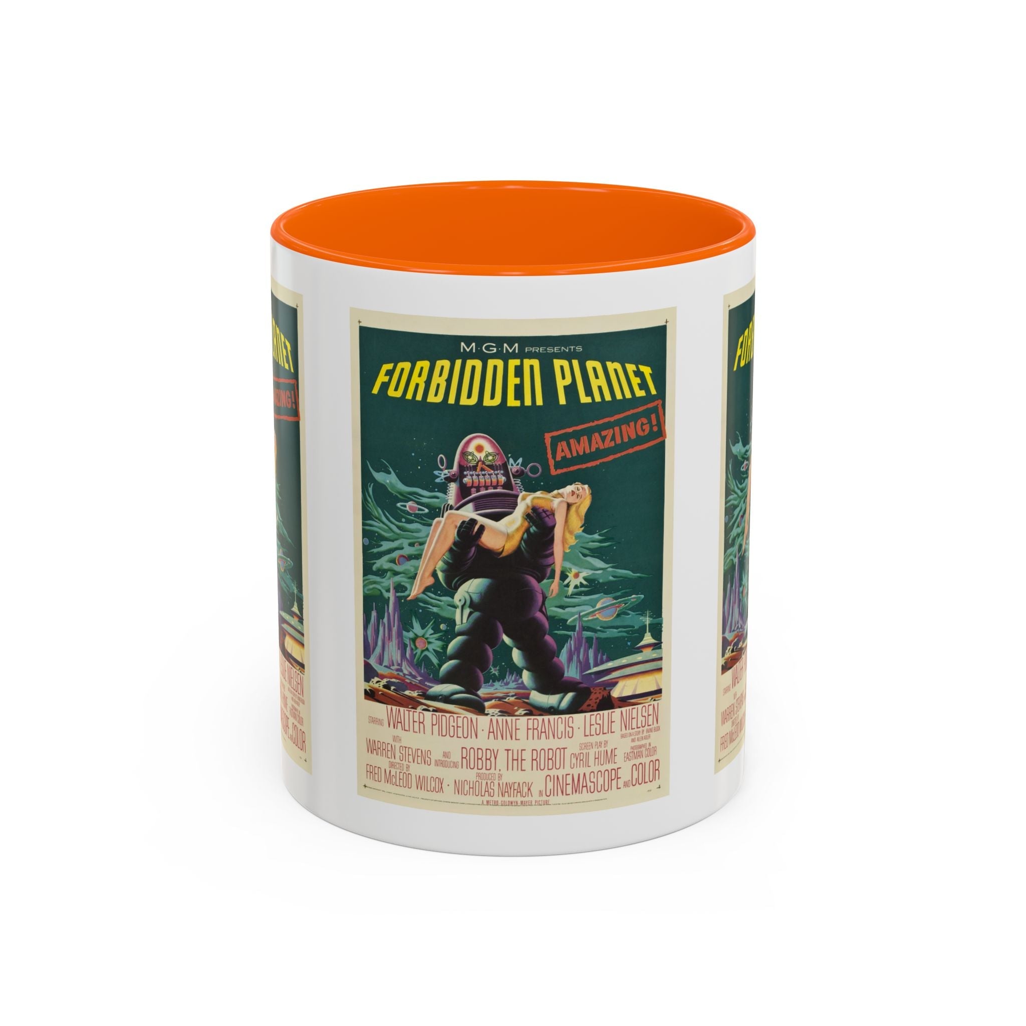 Cult Classic Movie Poster Art Accent Coffee Mug (11, 15oz) - Forbidden Planet 1956 - POPvault