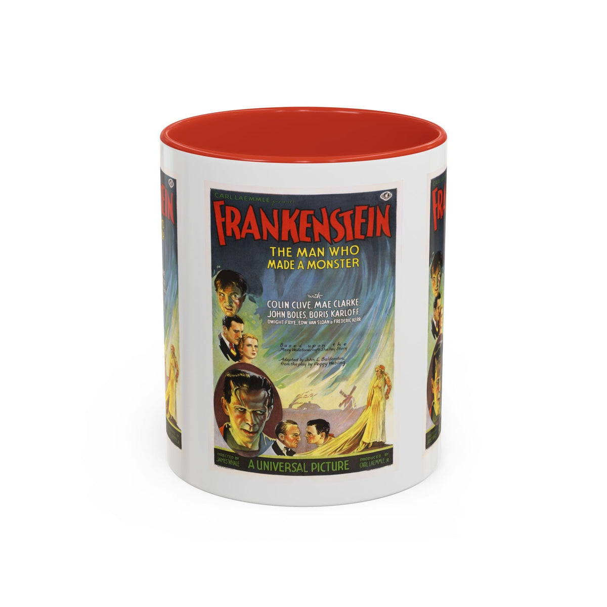 Cult Classic Movie Poster Art Accent Coffee Mug (11, 15oz) - Frankenstein 1931 - Mug