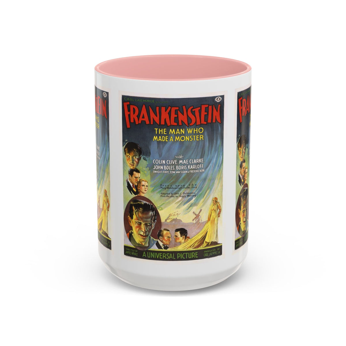Cult Classic Movie Poster Art Accent Coffee Mug (11, 15oz) - Frankenstein 1931 - Mug