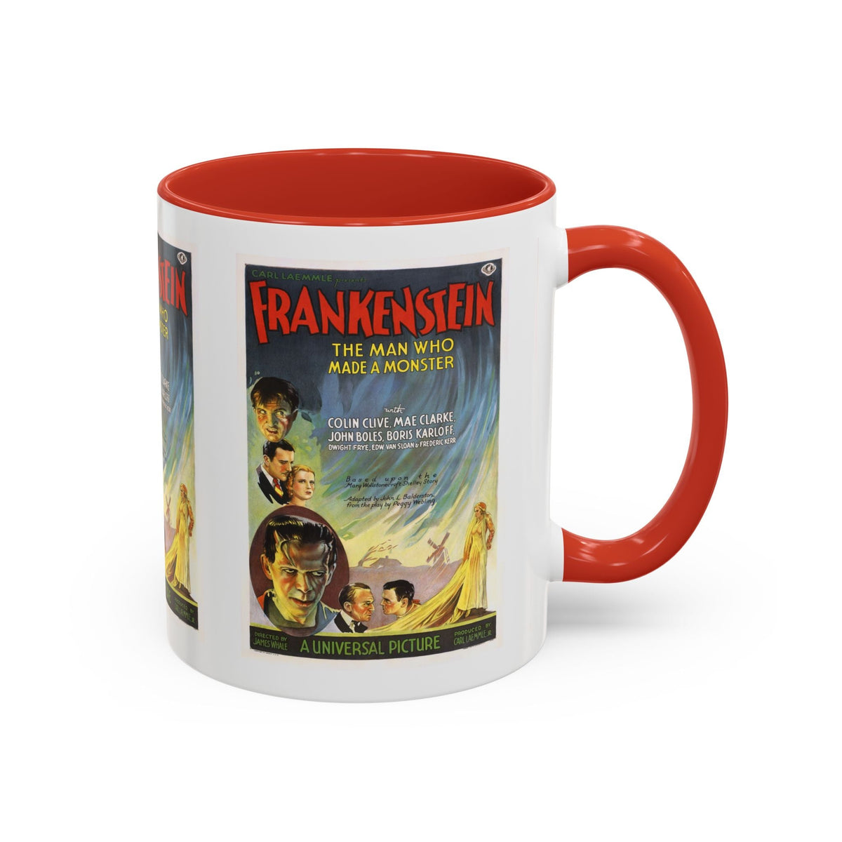 Cult Classic Movie Poster Art Accent Coffee Mug (11, 15oz) - Frankenstein 1931 - Mug