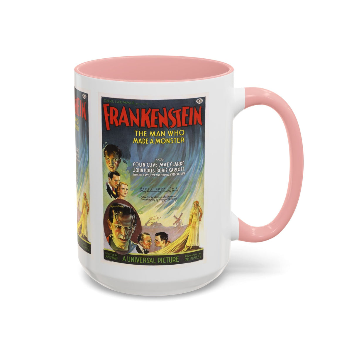 Cult Classic Movie Poster Art Accent Coffee Mug (11, 15oz) - Frankenstein 1931 - Mug