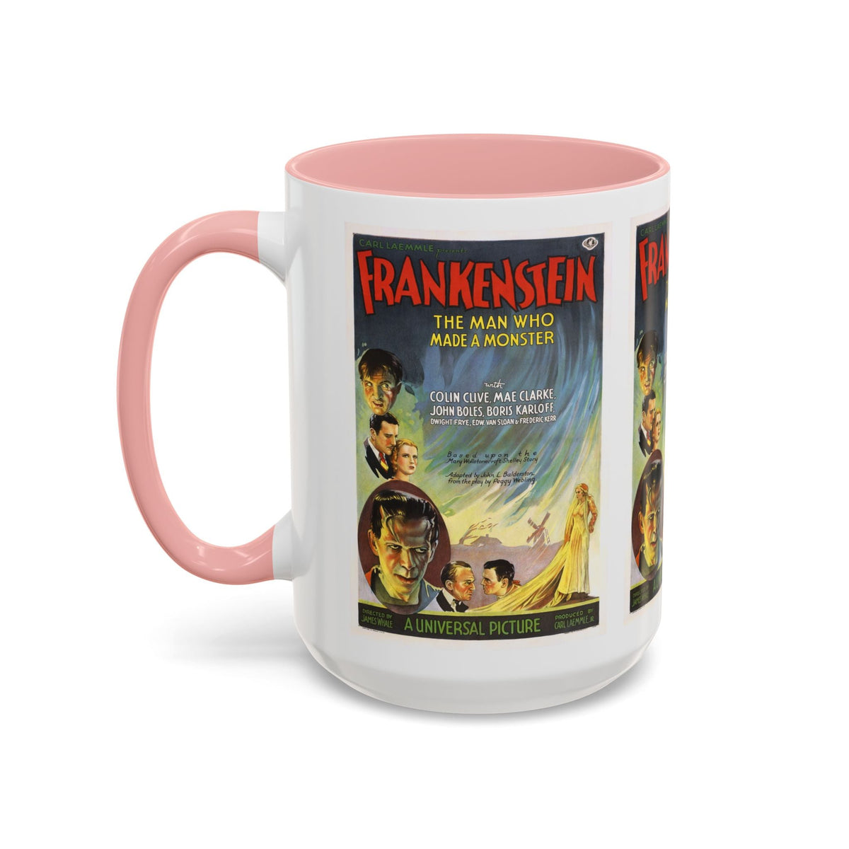 Cult Classic Movie Poster Art Accent Coffee Mug (11, 15oz) - Frankenstein 1931 - Mug