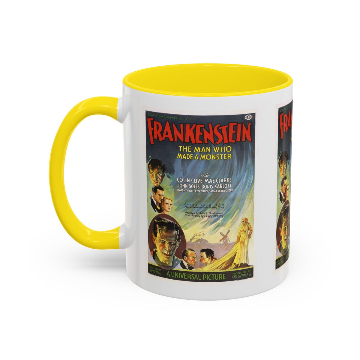 Cult Classic Movie Poster Art Accent Coffee Mug (11, 15oz) - Frankenstein 1931 - Mug