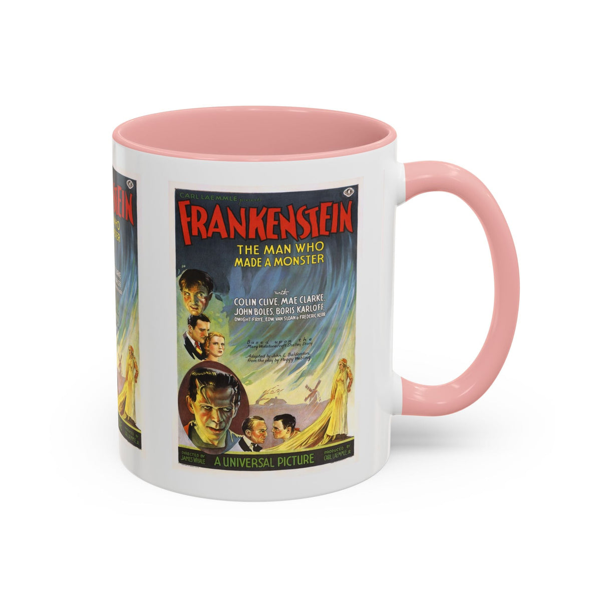 Cult Classic Movie Poster Art Accent Coffee Mug (11, 15oz) - Frankenstein 1931 - Mug
