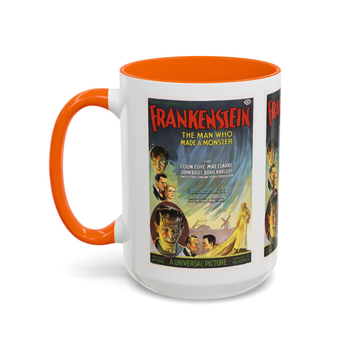 Cult Classic Movie Poster Art Accent Coffee Mug (11, 15oz) - Frankenstein 1931 - Mug