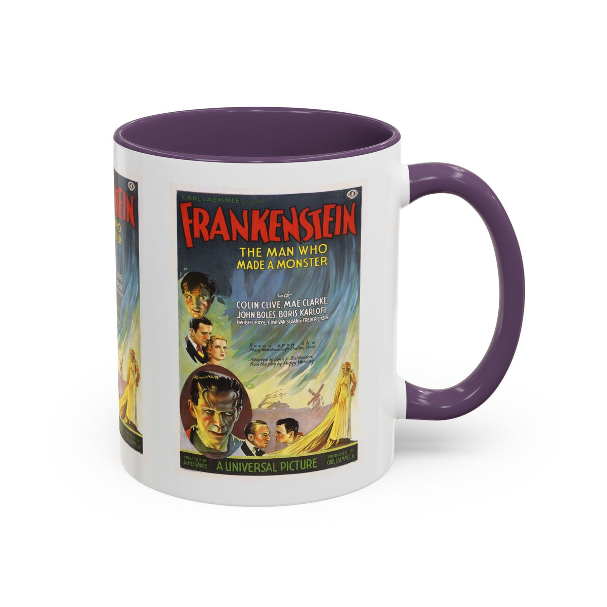 Cult Classic Movie Poster Art Accent Coffee Mug (11, 15oz) - Frankenstein 1931 - Mug