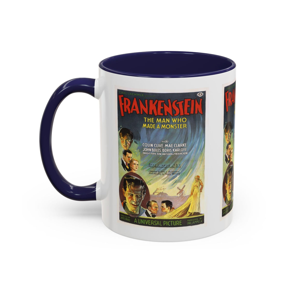 Cult Classic Movie Poster Art Accent Coffee Mug (11, 15oz) - Frankenstein 1931 - Mug