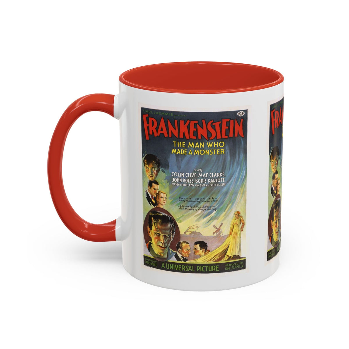 Cult Classic Movie Poster Art Accent Coffee Mug (11, 15oz) - Frankenstein 1931 - Mug