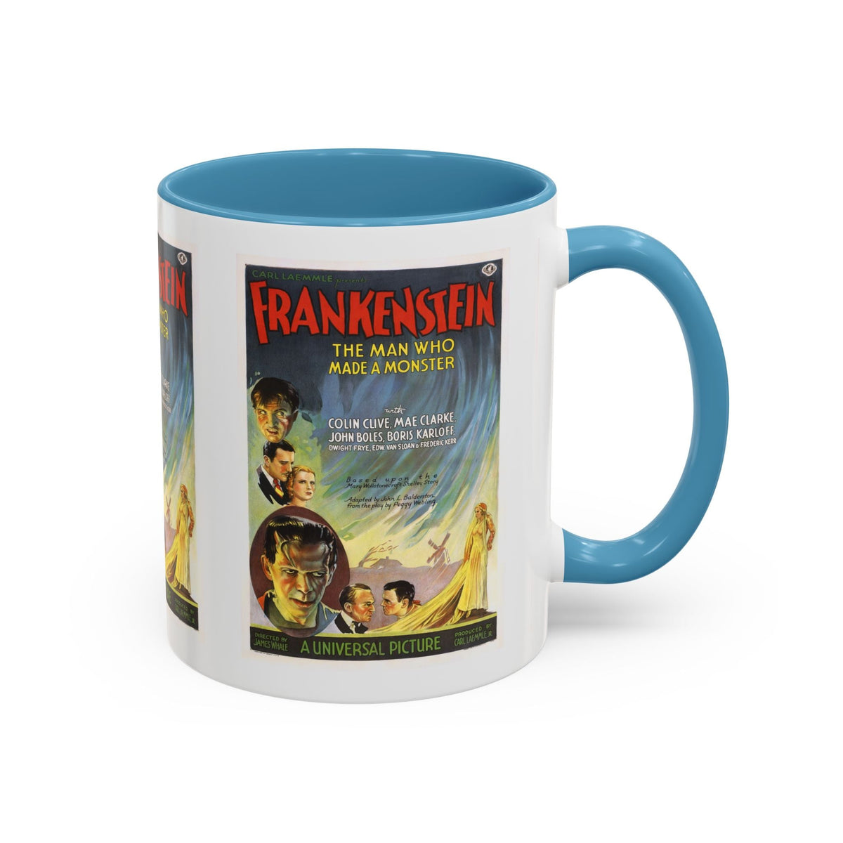Cult Classic Movie Poster Art Accent Coffee Mug (11, 15oz) - Frankenstein 1931 - Mug