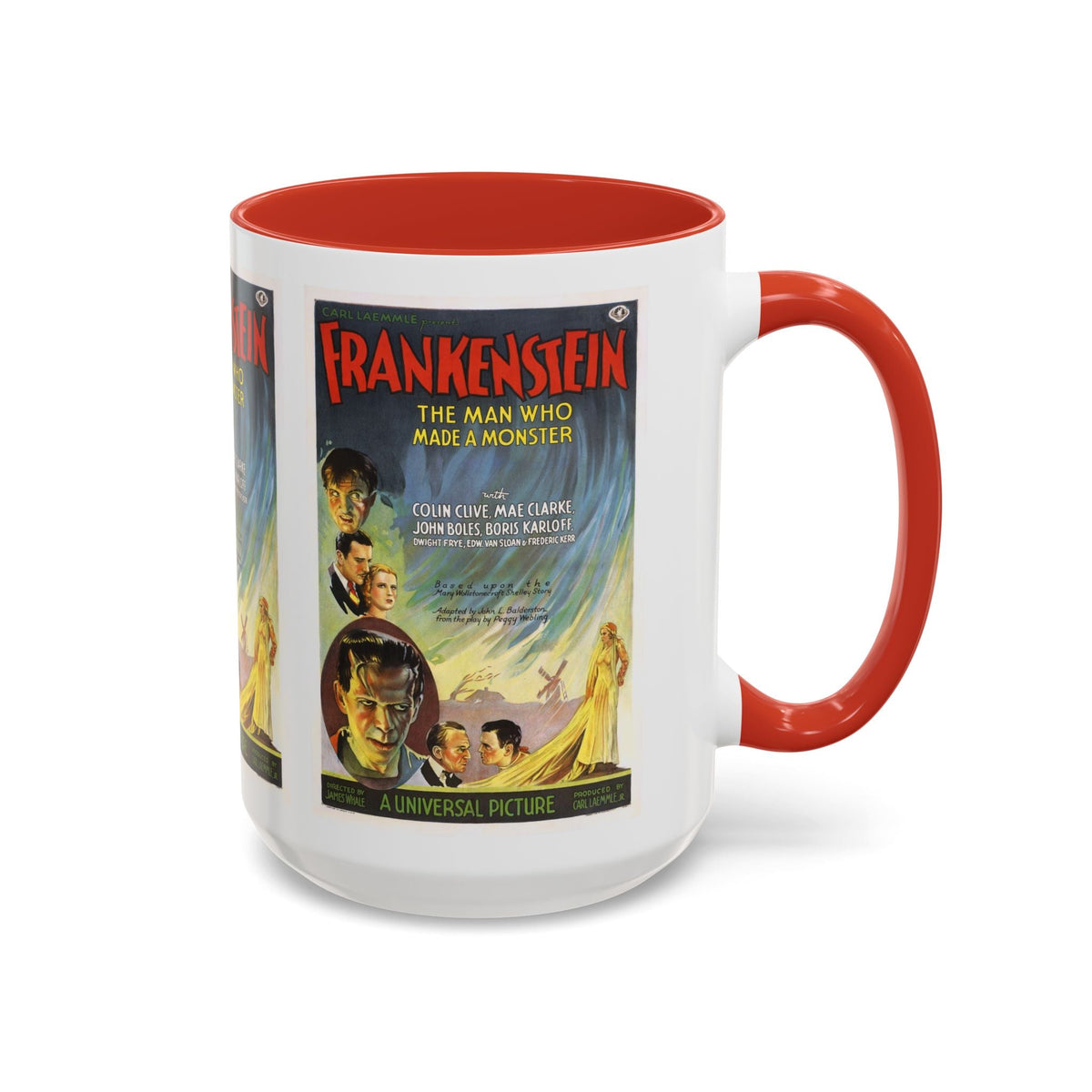 Cult Classic Movie Poster Art Accent Coffee Mug (11, 15oz) - Frankenstein 1931 - Mug