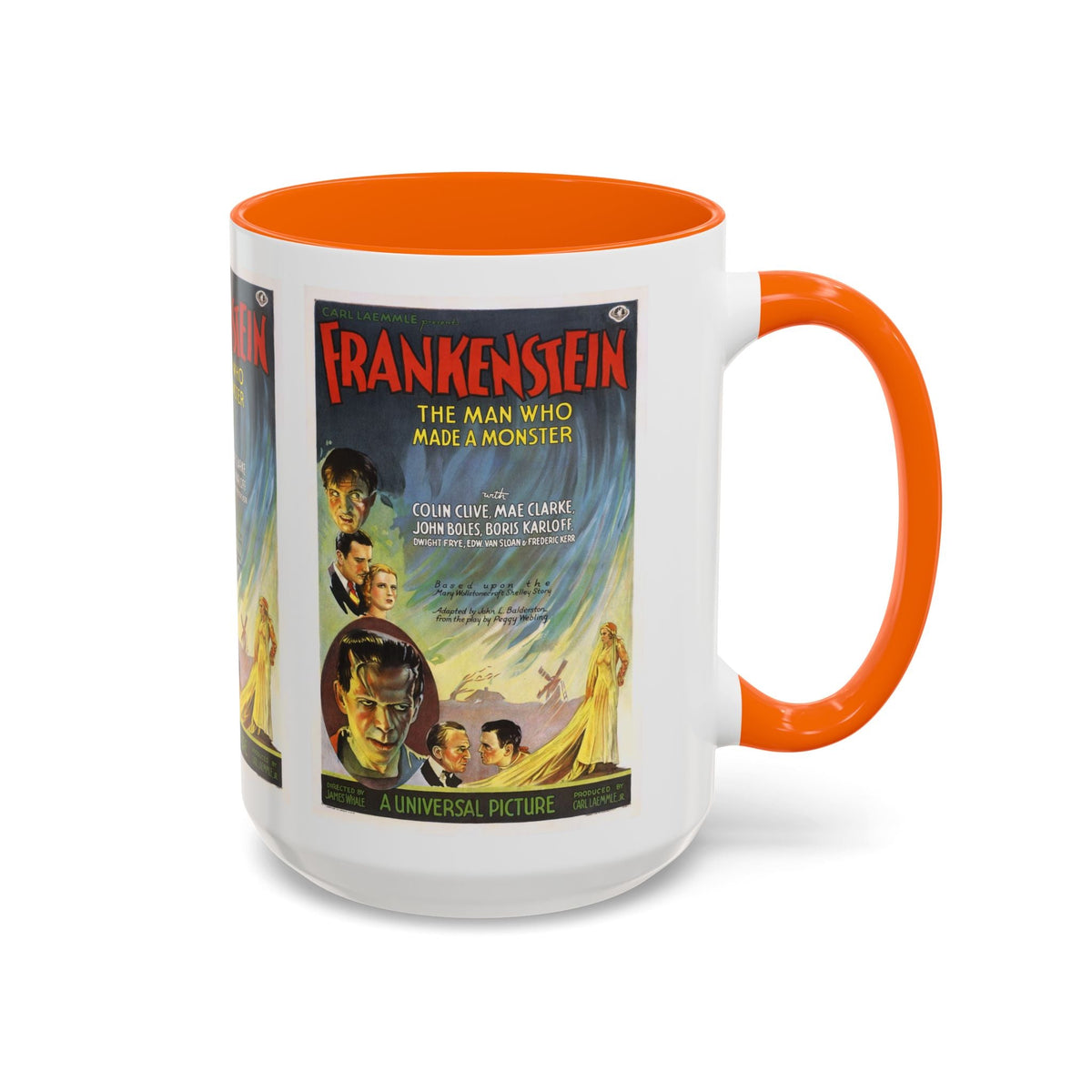 Cult Classic Movie Poster Art Accent Coffee Mug (11, 15oz) - Frankenstein 1931 - Mug