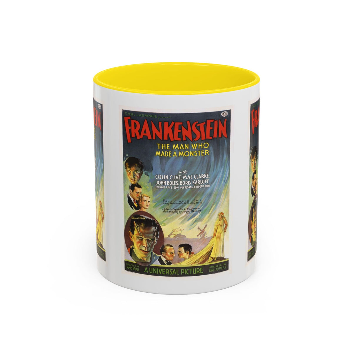 Cult Classic Movie Poster Art Accent Coffee Mug (11, 15oz) - Frankenstein 1931 - Mug
