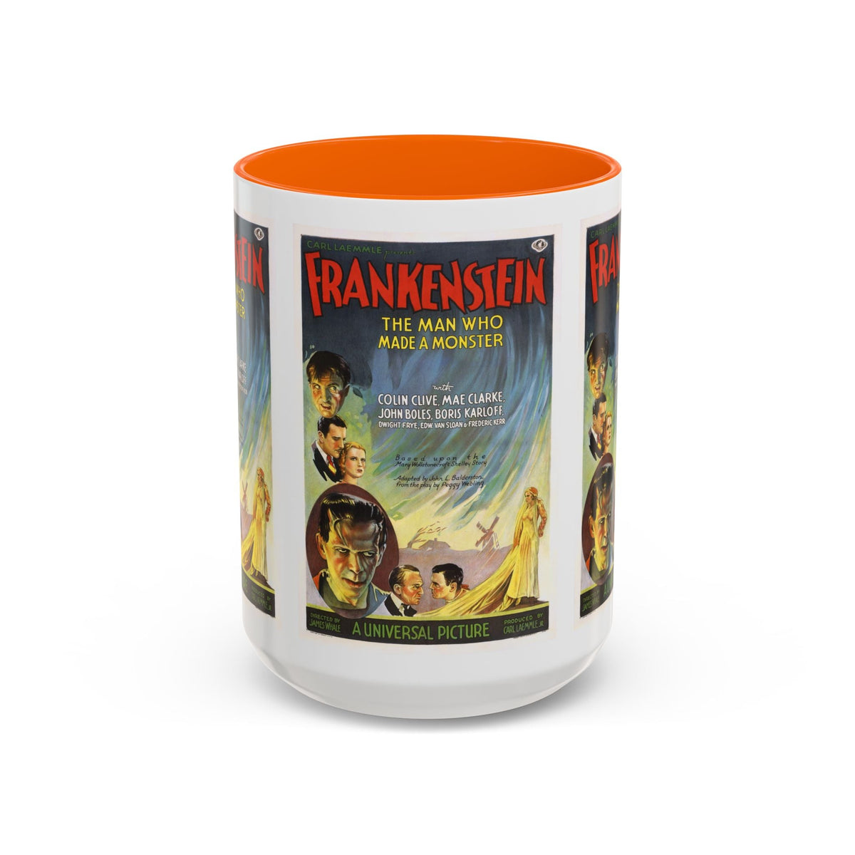 Cult Classic Movie Poster Art Accent Coffee Mug (11, 15oz) - Frankenstein 1931 - Mug