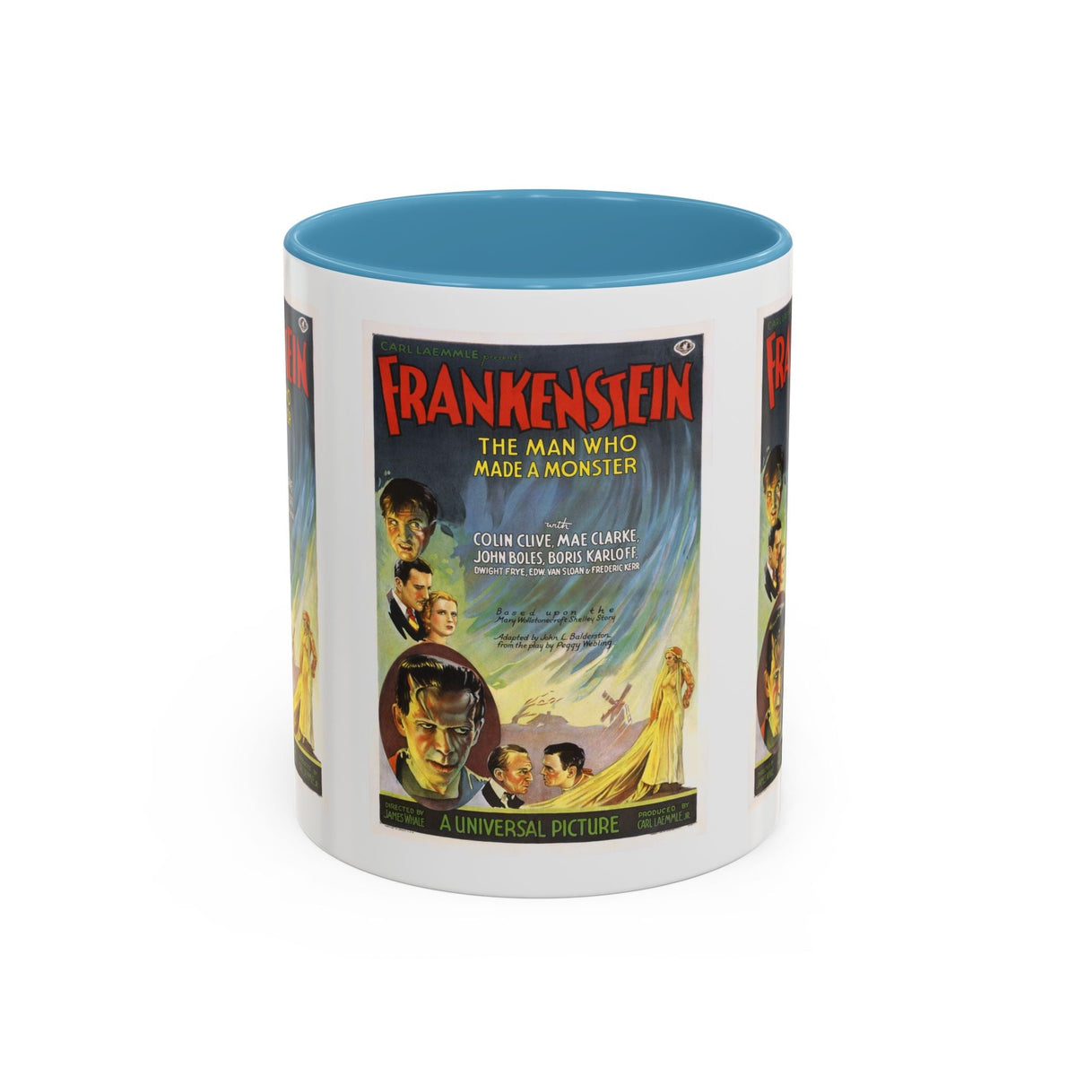 Cult Classic Movie Poster Art Accent Coffee Mug (11, 15oz) - Frankenstein 1931 - Mug