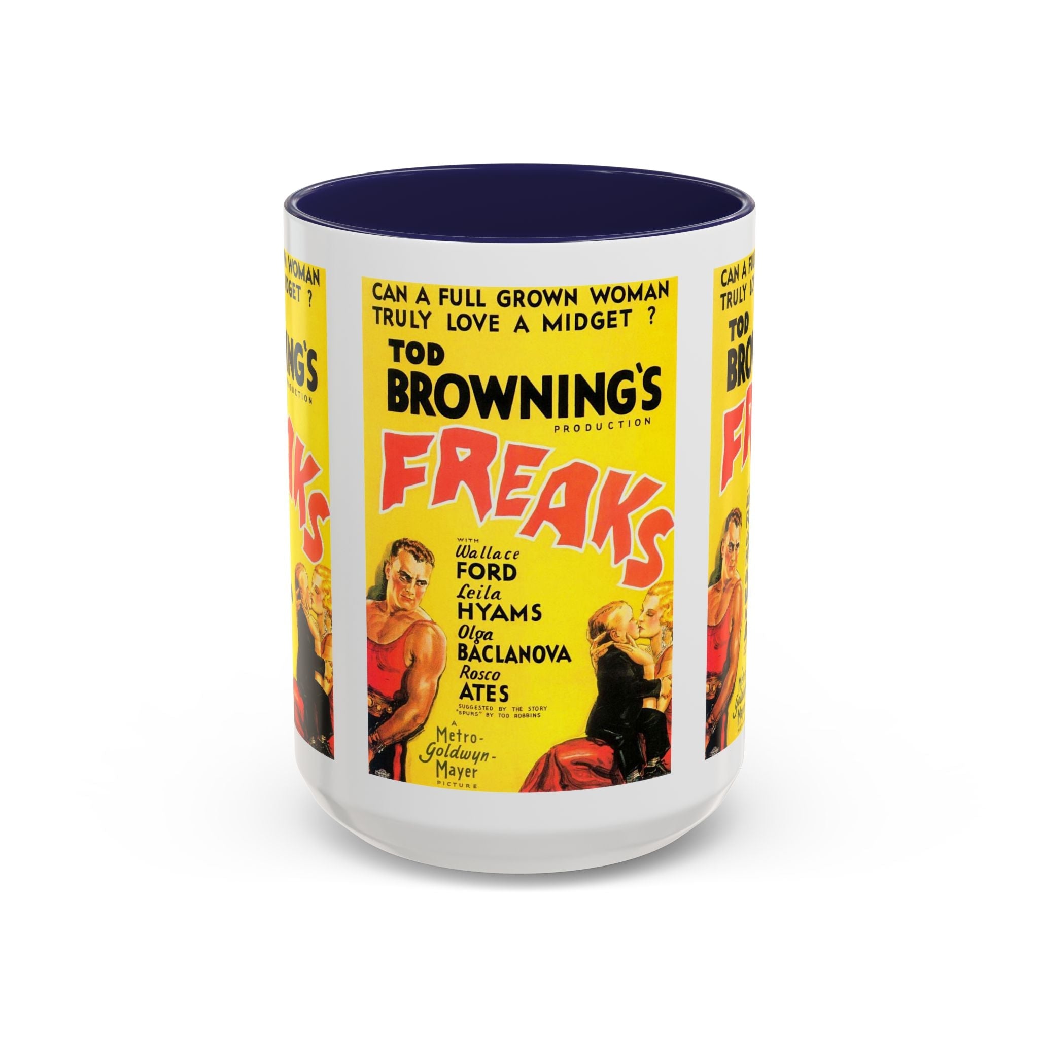 Cult Classic Movie Poster Art Accent Coffee Mug (11, 15oz) - Freaks Original One Sheet 1932 - POPvault