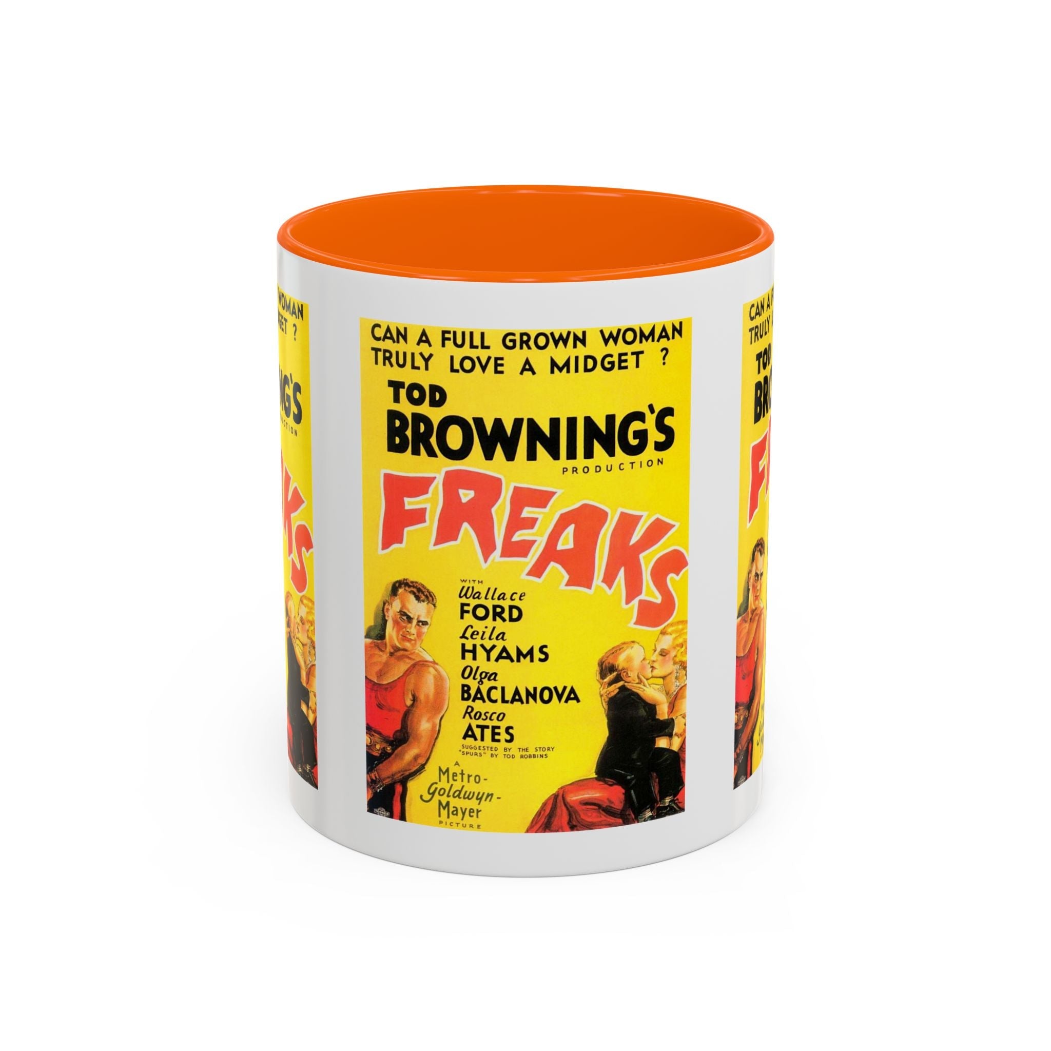 Cult Classic Movie Poster Art Accent Coffee Mug (11, 15oz) - Freaks Original One Sheet 1932 - POPvault