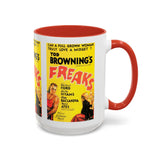 Cult Classic Movie Poster Art Accent Coffee Mug (11, 15oz) - Freaks Original One Sheet 1932 - POPvault