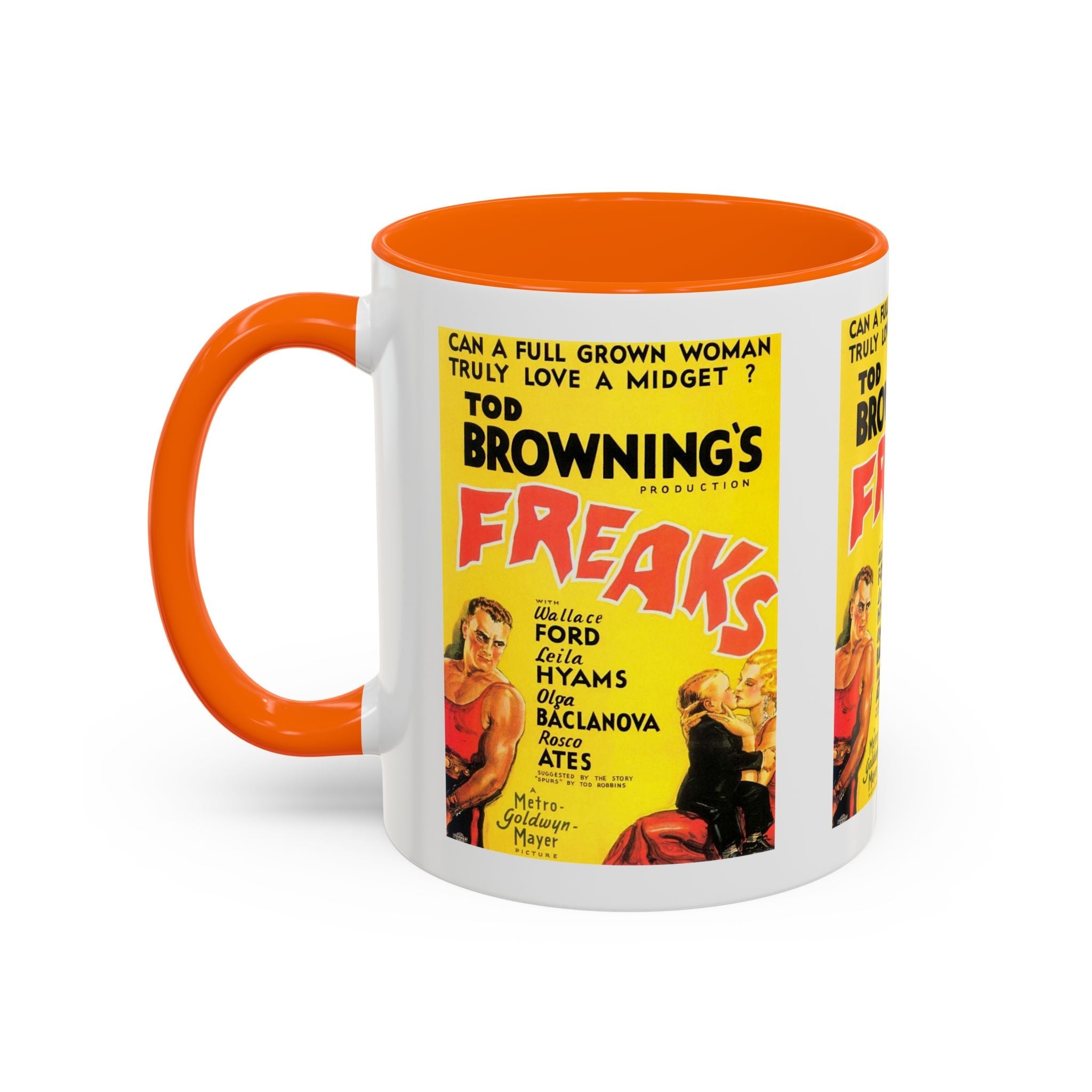 Cult Classic Movie Poster Art Accent Coffee Mug (11, 15oz) - Freaks Original One Sheet 1932 - POPvault