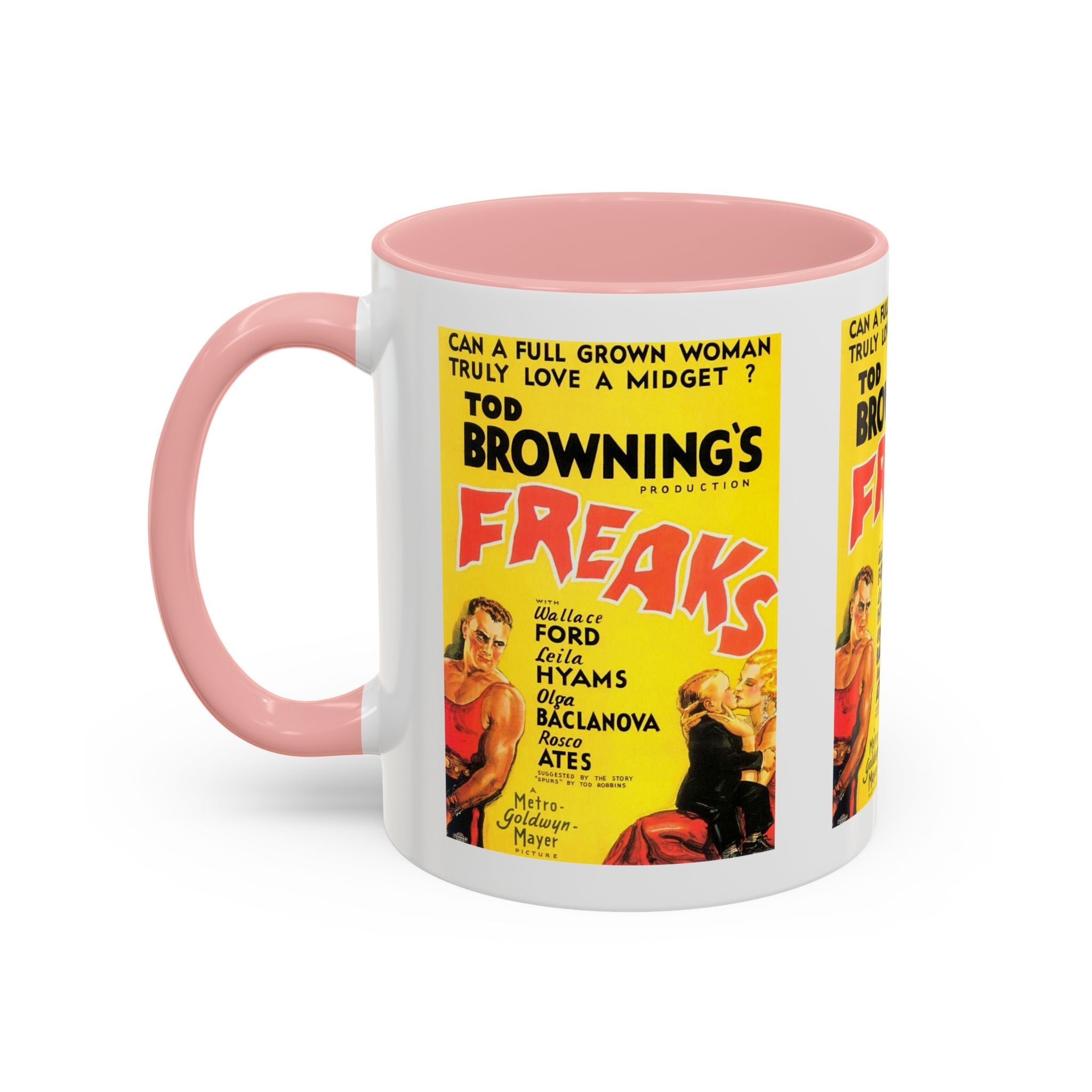 Cult Classic Movie Poster Art Accent Coffee Mug (11, 15oz) - Freaks Original One Sheet 1932 - POPvault