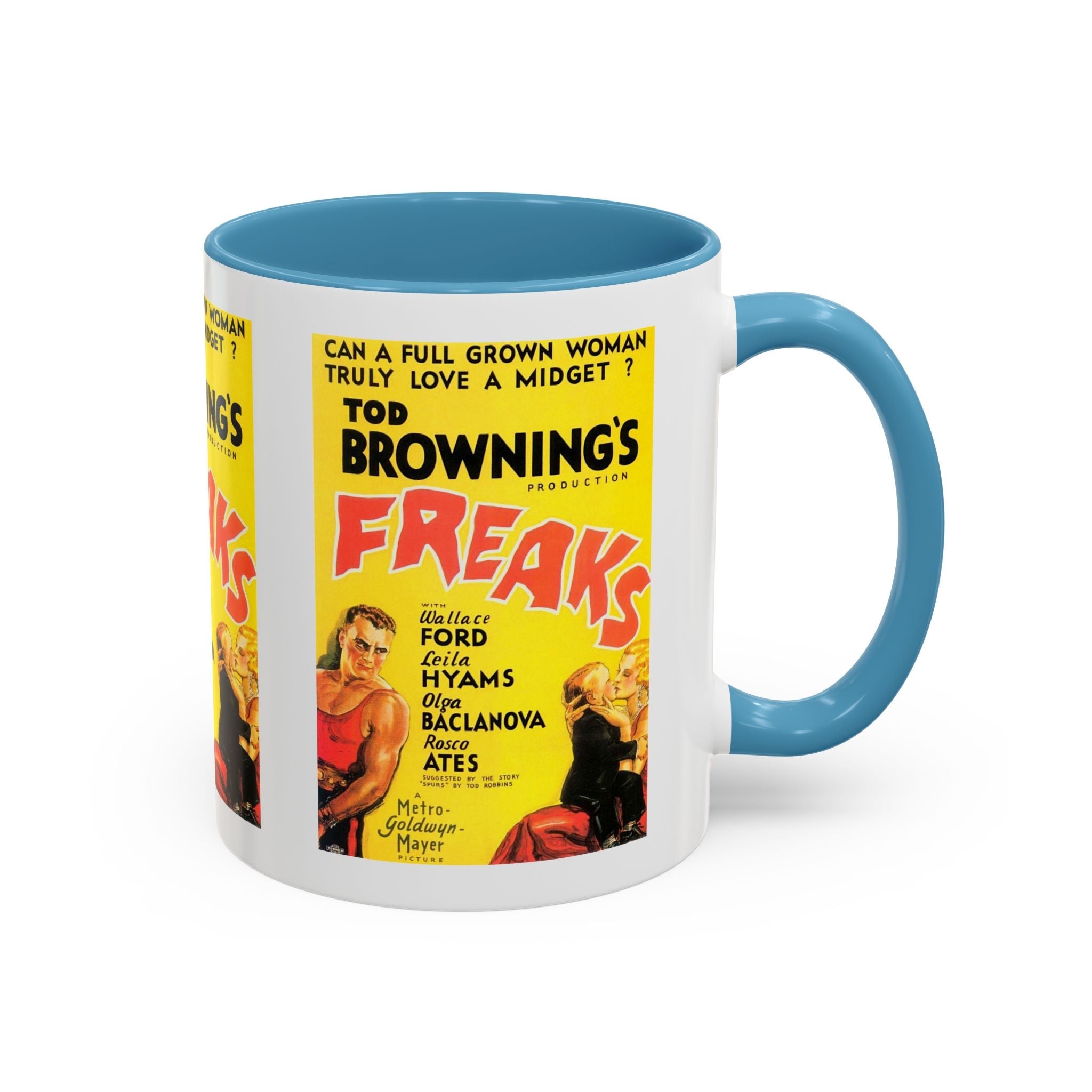 Cult Classic Movie Poster Art Accent Coffee Mug (11, 15oz) - Freaks Original One Sheet 1932 - POPvault