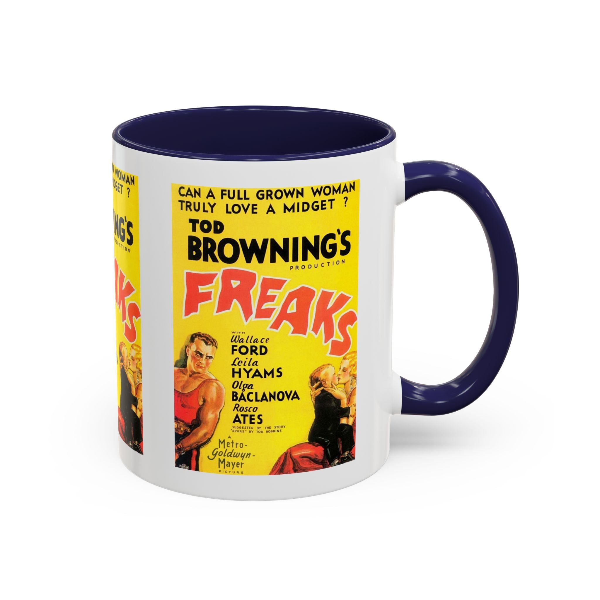 Cult Classic Movie Poster Art Accent Coffee Mug (11, 15oz) - Freaks Original One Sheet 1932 - POPvault