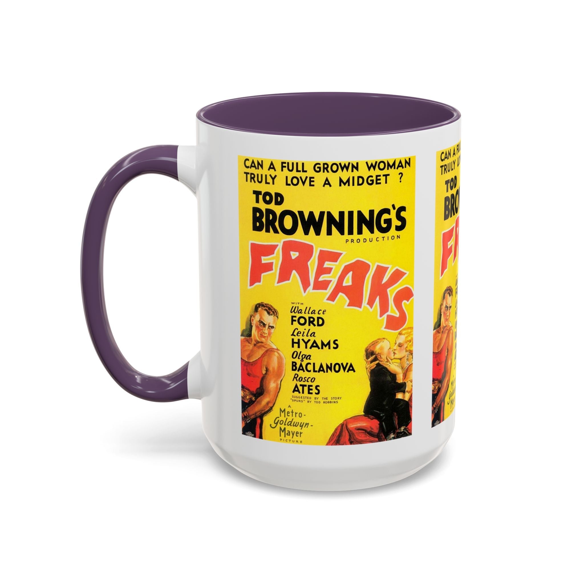 Cult Classic Movie Poster Art Accent Coffee Mug (11, 15oz) - Freaks Original One Sheet 1932 - POPvault