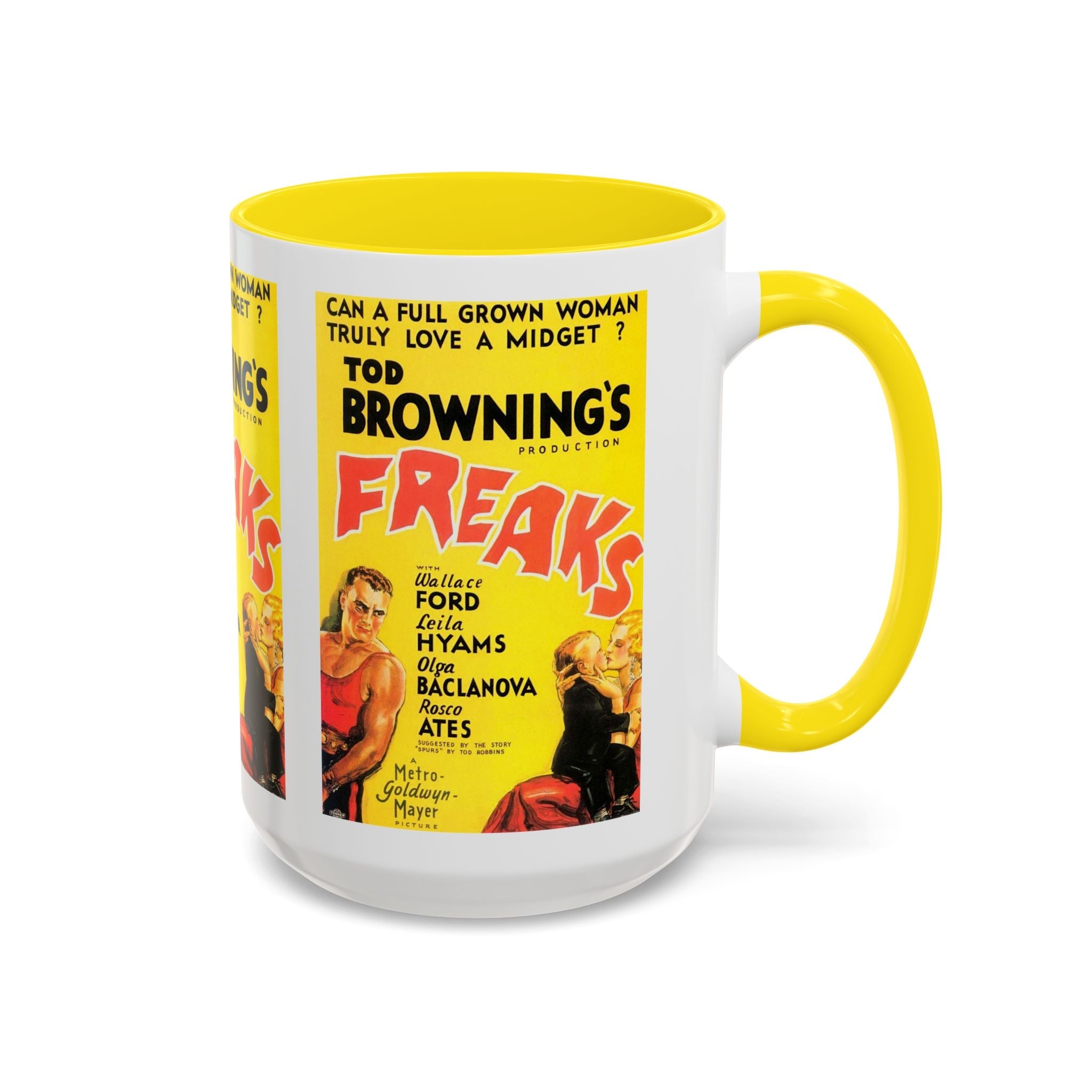 Cult Classic Movie Poster Art Accent Coffee Mug (11, 15oz) - Freaks Original One Sheet 1932 - POPvault
