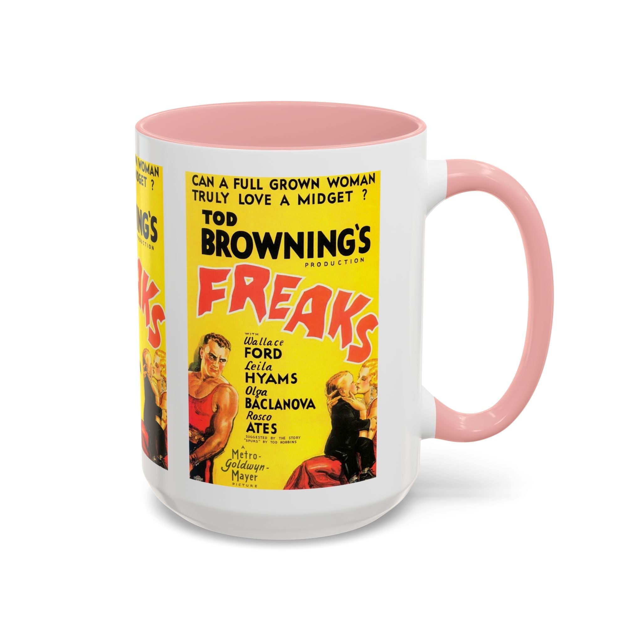Cult Classic Movie Poster Art Accent Coffee Mug (11, 15oz) - Freaks Original One Sheet 1932 - POPvault