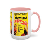 Cult Classic Movie Poster Art Accent Coffee Mug (11, 15oz) - Freaks Original One Sheet 1932 - POPvault