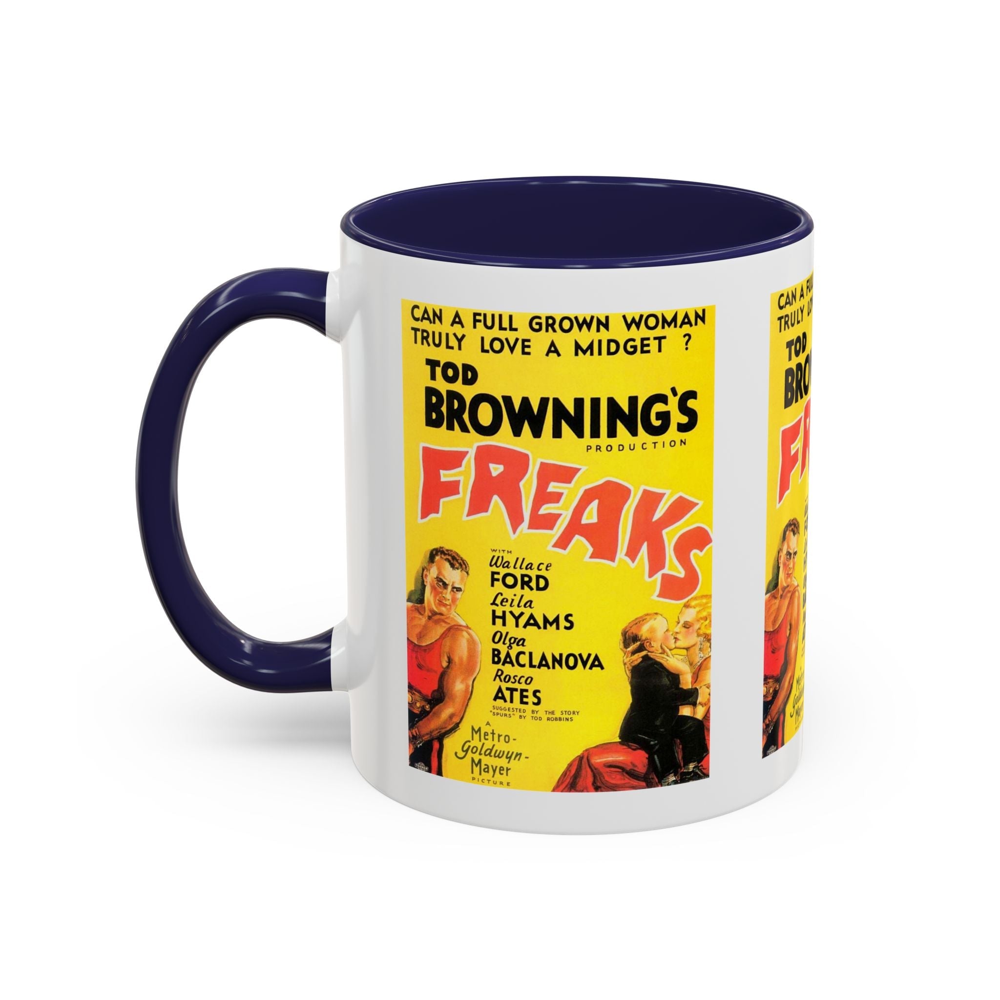 Cult Classic Movie Poster Art Accent Coffee Mug (11, 15oz) - Freaks Original One Sheet 1932 - POPvault
