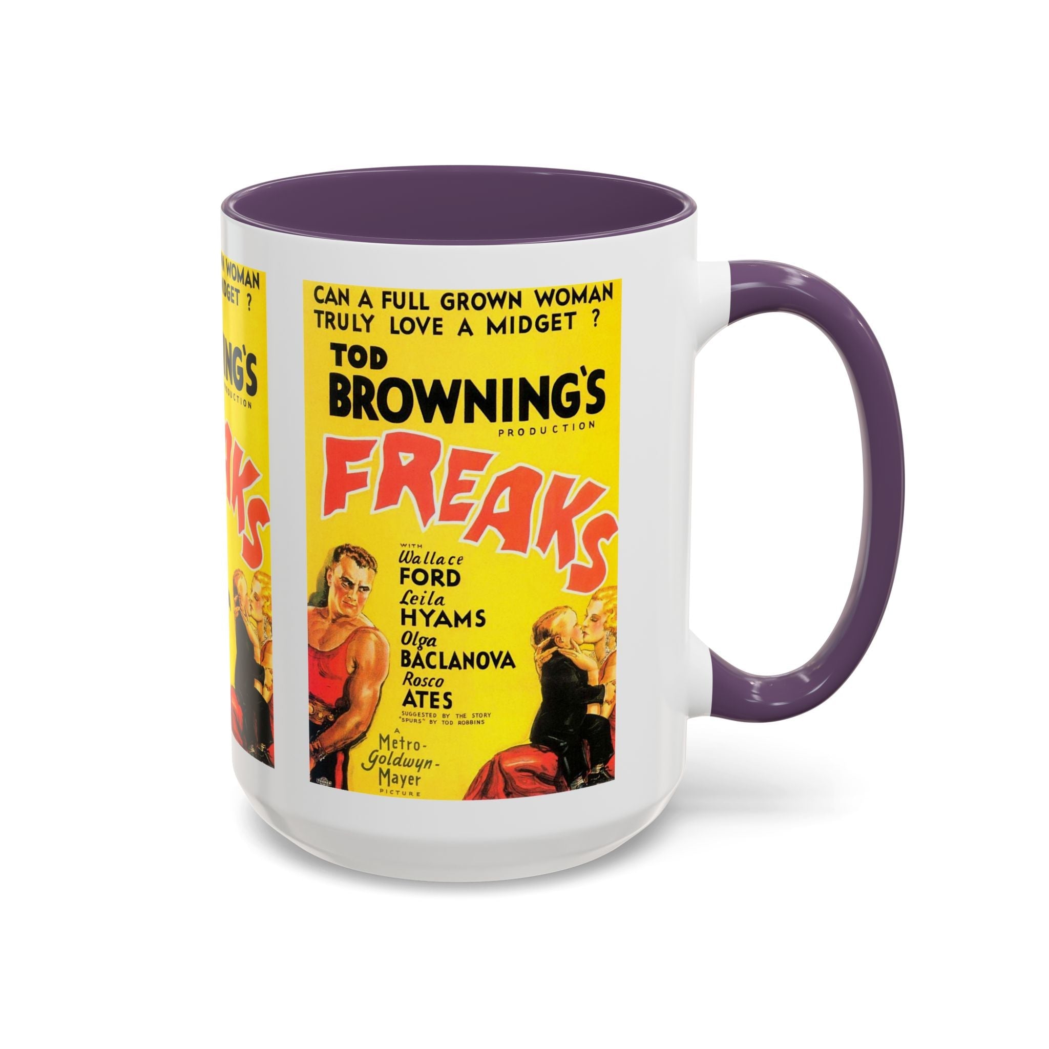 Cult Classic Movie Poster Art Accent Coffee Mug (11, 15oz) - Freaks Original One Sheet 1932 - POPvault