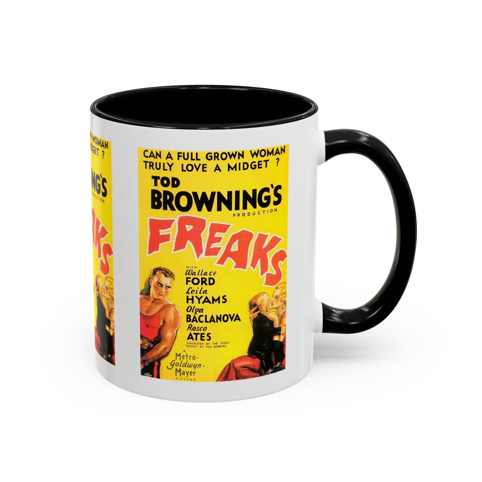 Cult Classic Movie Poster Art Accent Coffee Mug (11, 15oz) - Freaks Original One Sheet 1932 - POPvault