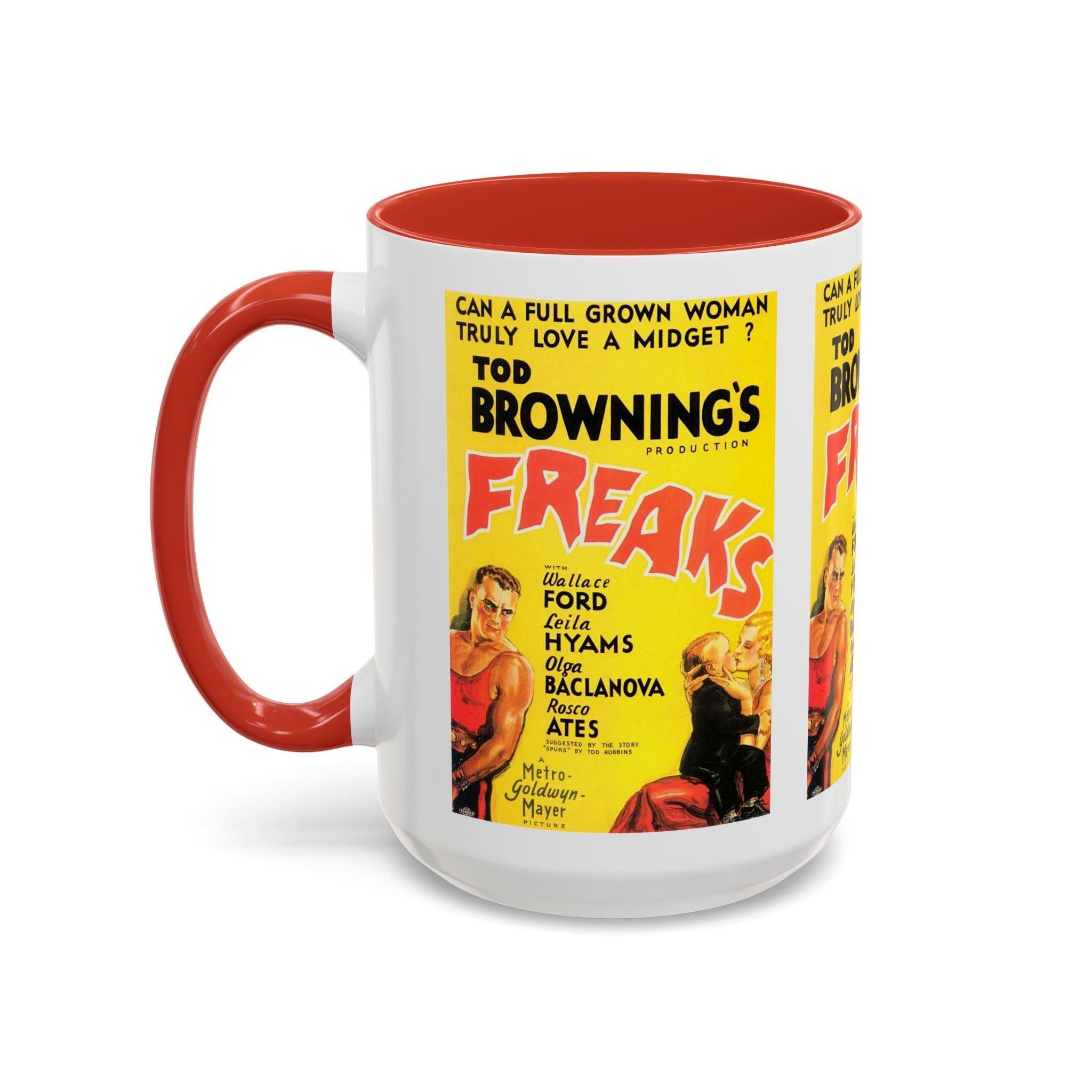 Cult Classic Movie Poster Art Accent Coffee Mug (11, 15oz) - Freaks Original One Sheet 1932 - POPvault