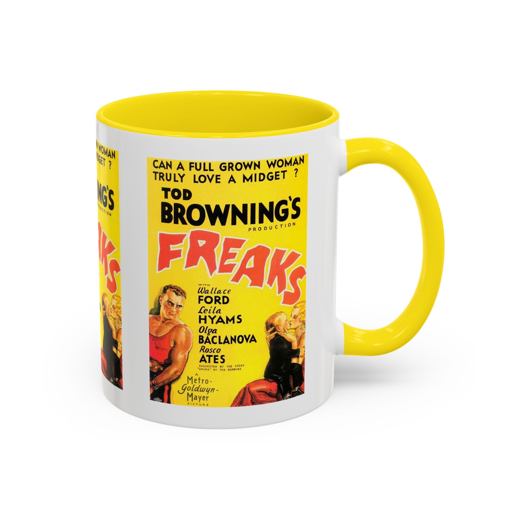 Cult Classic Movie Poster Art Accent Coffee Mug (11, 15oz) - Freaks Original One Sheet 1932 - POPvault