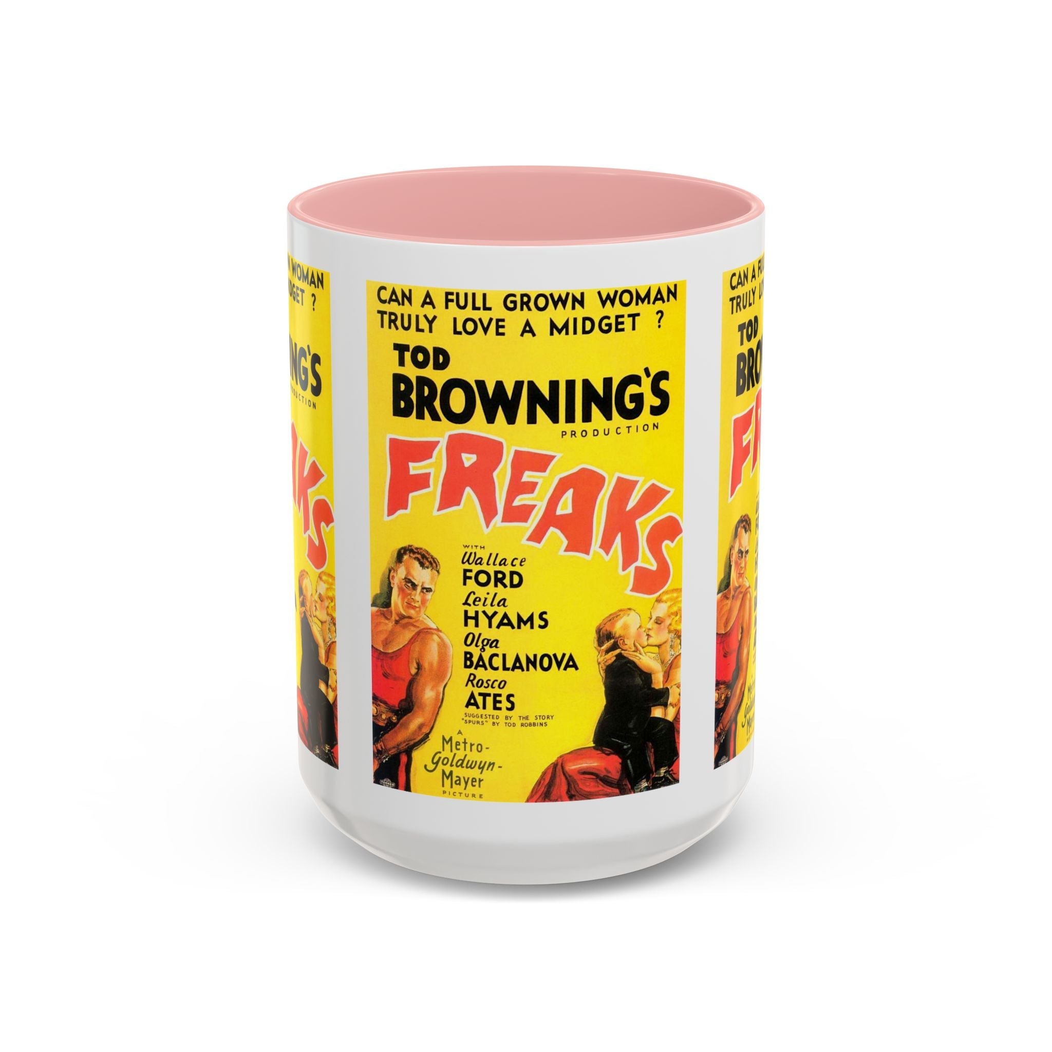 Cult Classic Movie Poster Art Accent Coffee Mug (11, 15oz) - Freaks Original One Sheet 1932 - POPvault