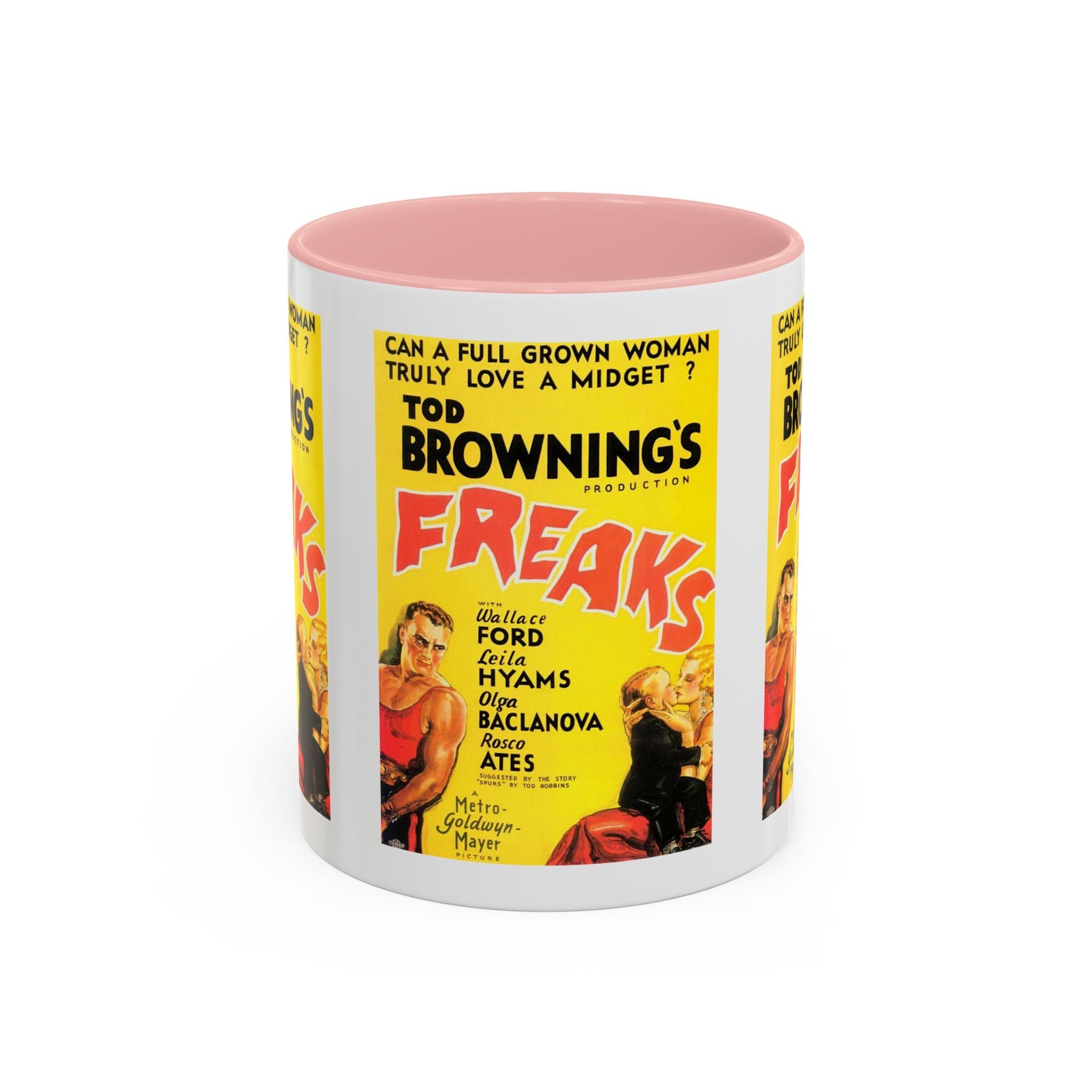 Cult Classic Movie Poster Art Accent Coffee Mug (11, 15oz) - Freaks Original One Sheet 1932 - POPvault