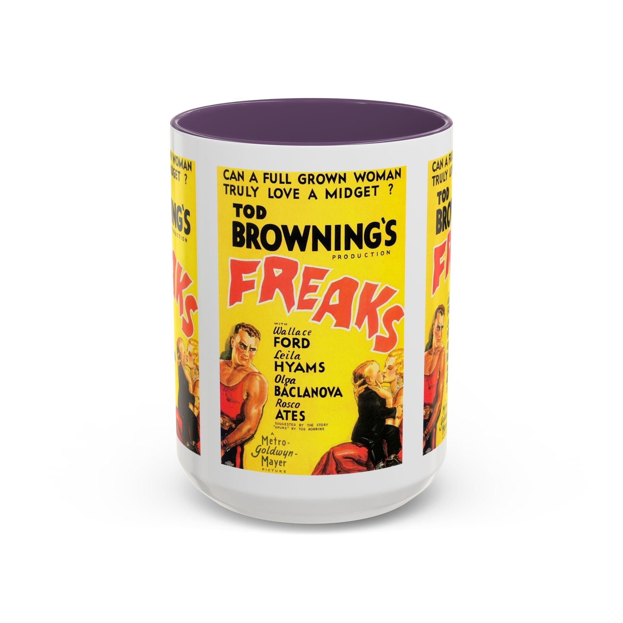Cult Classic Movie Poster Art Accent Coffee Mug (11, 15oz) - Freaks Original One Sheet 1932 - POPvault