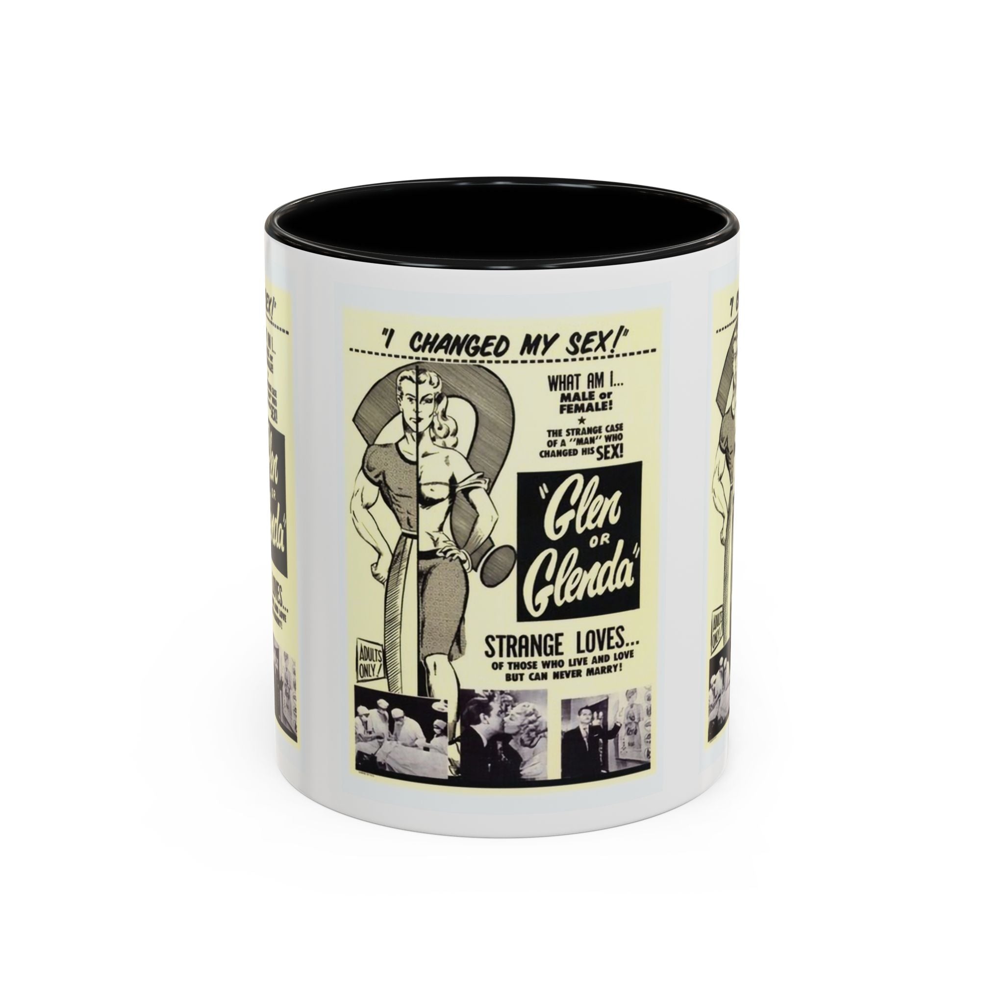 Cult Classic Movie Poster Art Accent Coffee Mug (11, 15oz) - Glen Or Glenda 1953 - POPvault