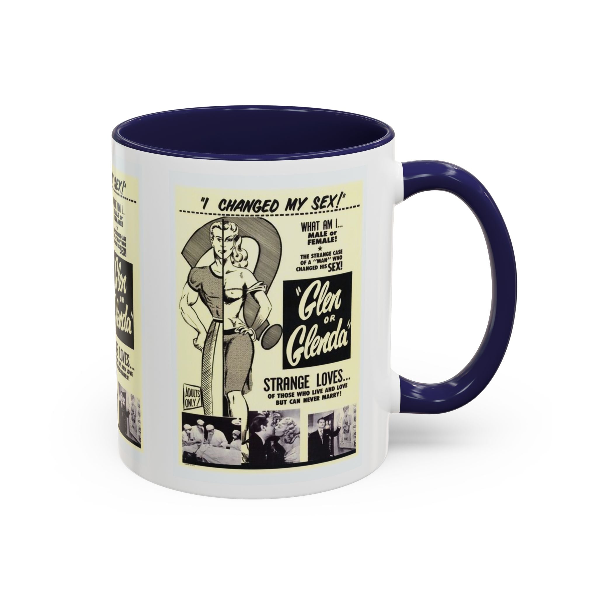 Cult Classic Movie Poster Art Accent Coffee Mug (11, 15oz) - Glen Or Glenda 1953 - POPvault