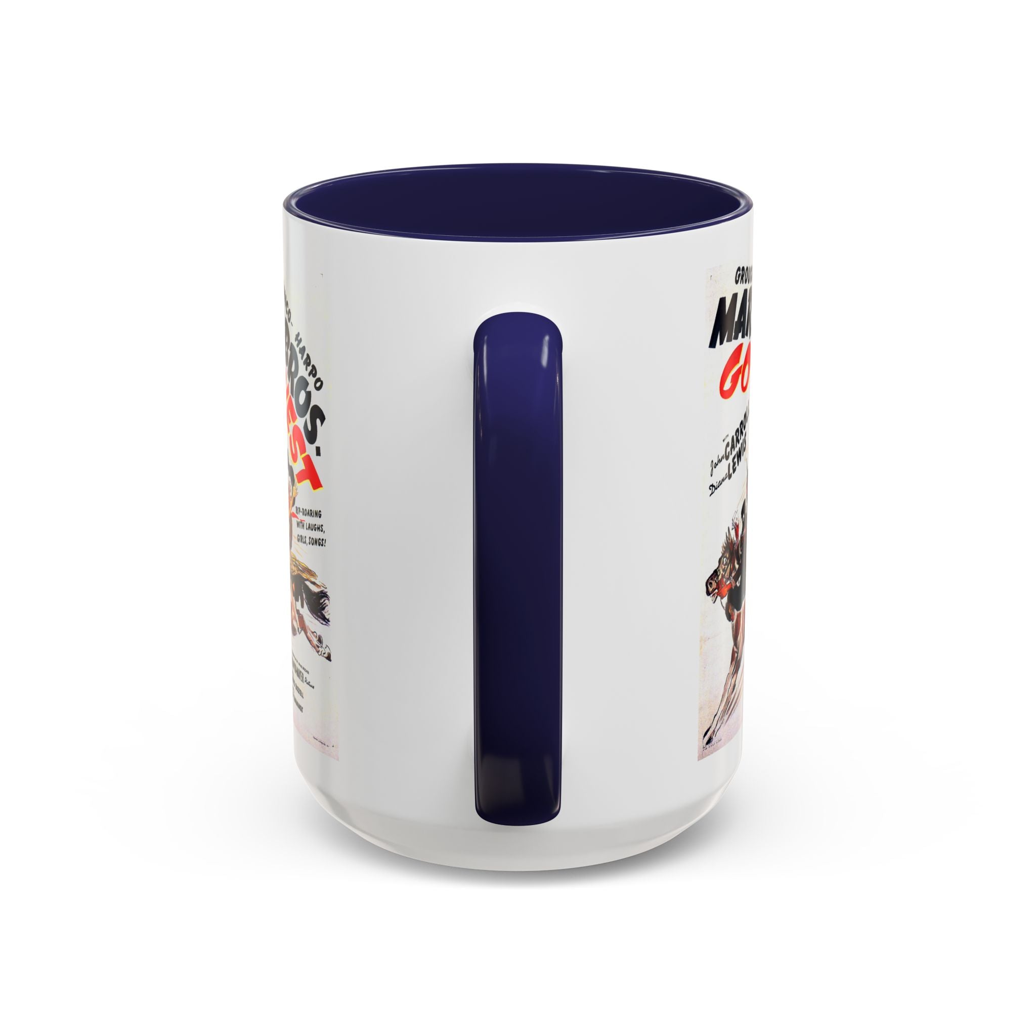Cult Classic Movie Poster Art Accent Coffee Mug (11, 15oz) - Go West | Marx Brothers 1940 - POPvault