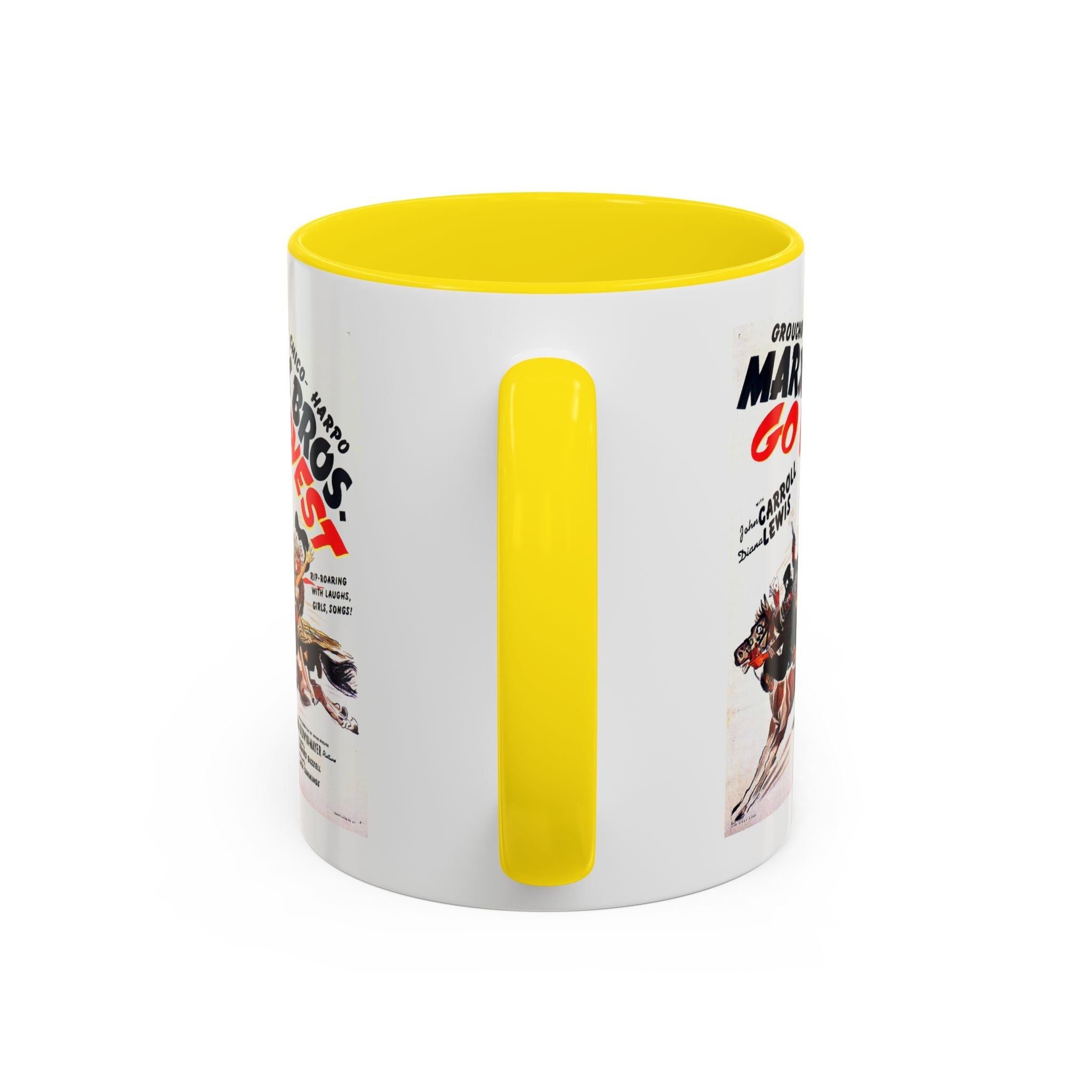 Cult Classic Movie Poster Art Accent Coffee Mug (11, 15oz) - Go West | Marx Brothers 1940 - POPvault